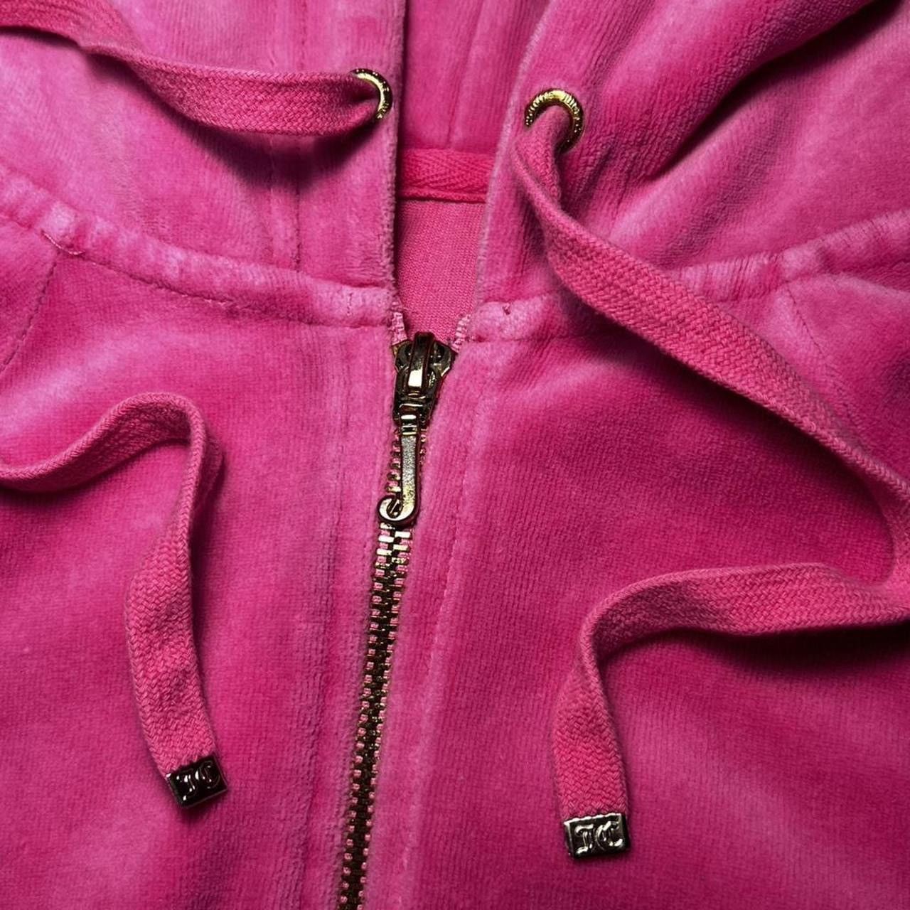 Juicy Couture Juicy Couture Pink Velour Zip-up Jacket Size XS / US 0-2 / IT 36-38 - 4 Thumbnail