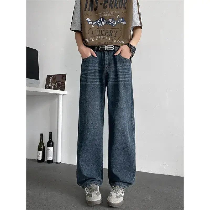 Japanese Brand Retro loose straight leg wide leg jeans Size US 32 / EU 48 - 6 Thumbnail