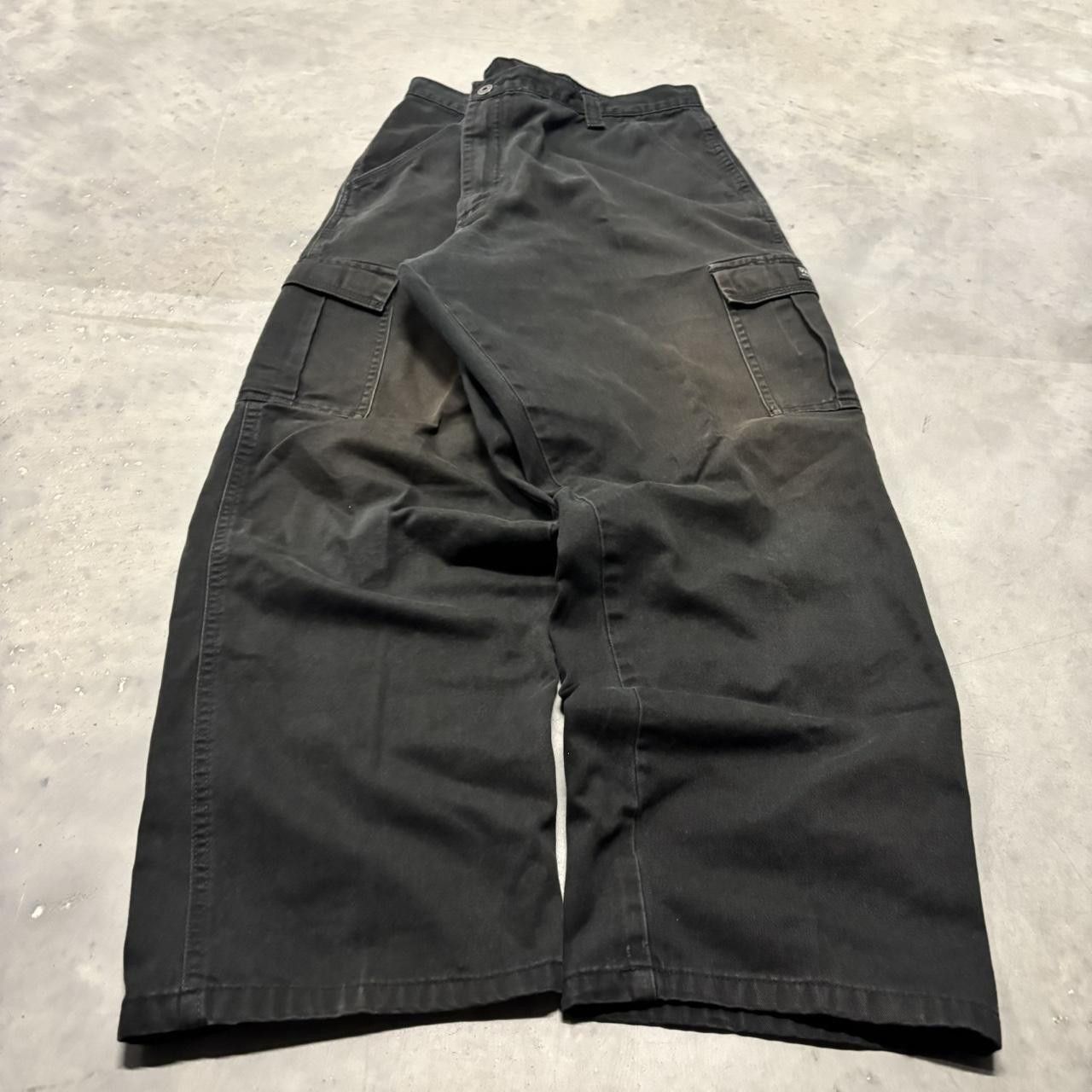 Japanese Brand × Vintage Crazy Vintage Y2K/2000s Baggy Black Streetwear Skater Cargo Pants! Size US 40 / EU 56 - 3 Thumbnail