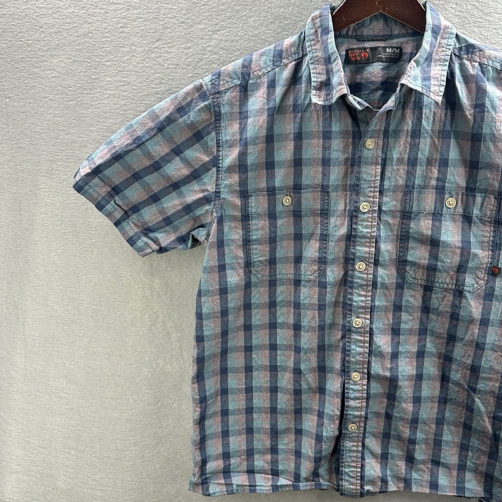 Mountain Hardwear Mountain Hardwear Mens Shirt Medium Blue Plaid Button Front Gorpcore Hiking Size US M / EU 48-50 / 2 - 2 Thumbnail