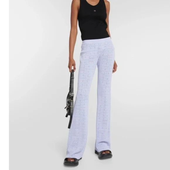 Givenchy Givenchy 4G jacquard flared pants - LAVENDER - NEW WITH TAGS Size 27" / US 4 / IT 40 - 4 Thumbnail