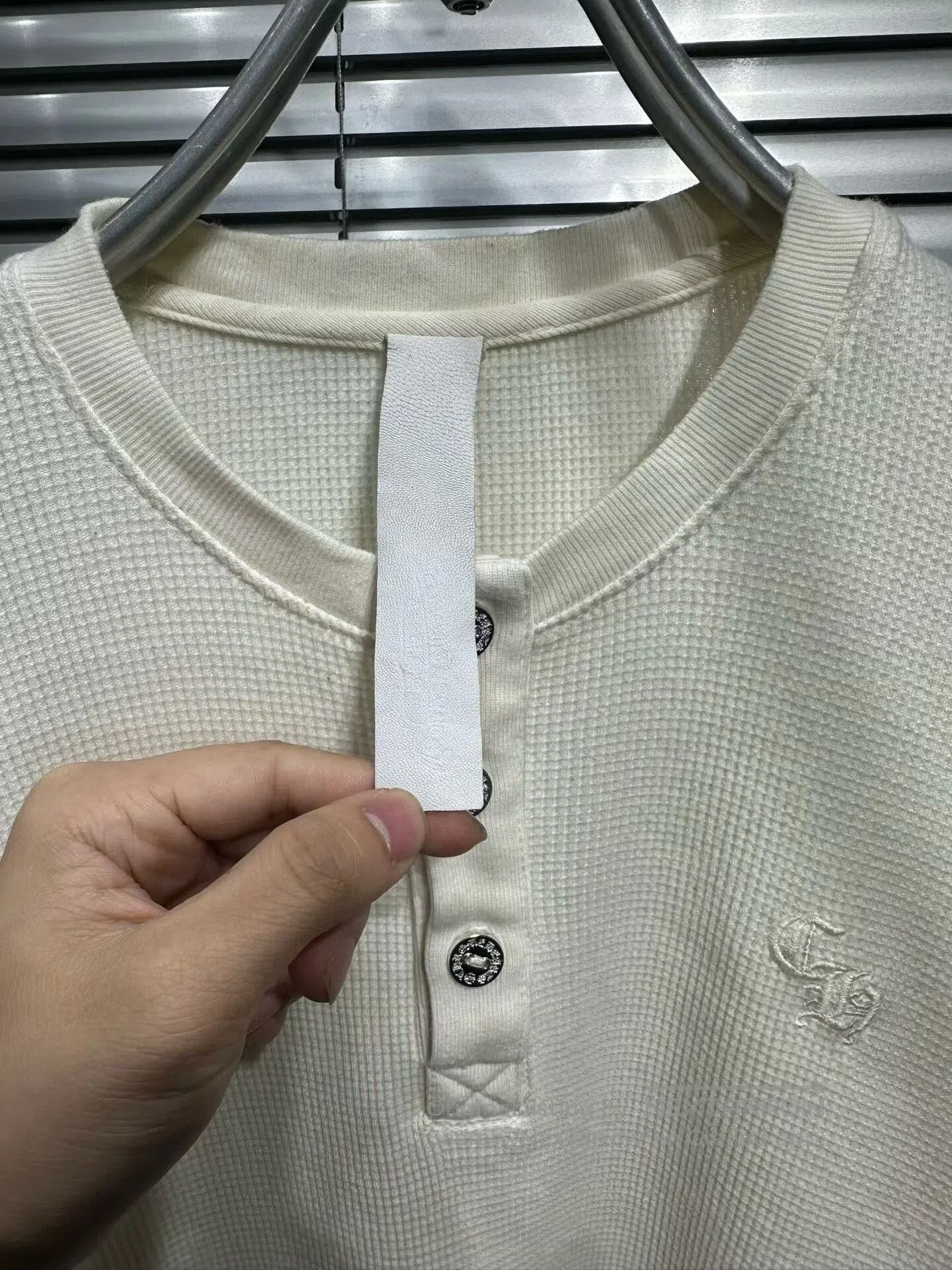 Chrome Hearts chrome hearts ivory henley long sleeve shirt. Size US M / EU 48-50 / 2 - 3 Thumbnail