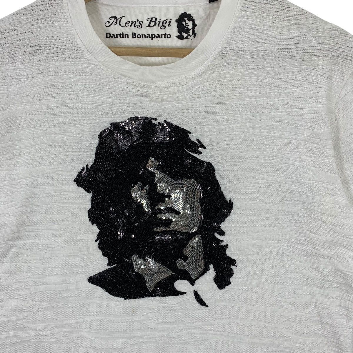 Vintage DARTIN BONAPARTO x BIGI Sequined Jim Morrison Tee Shirt Size US M / EU 48-50 / 2 - 3 Thumbnail