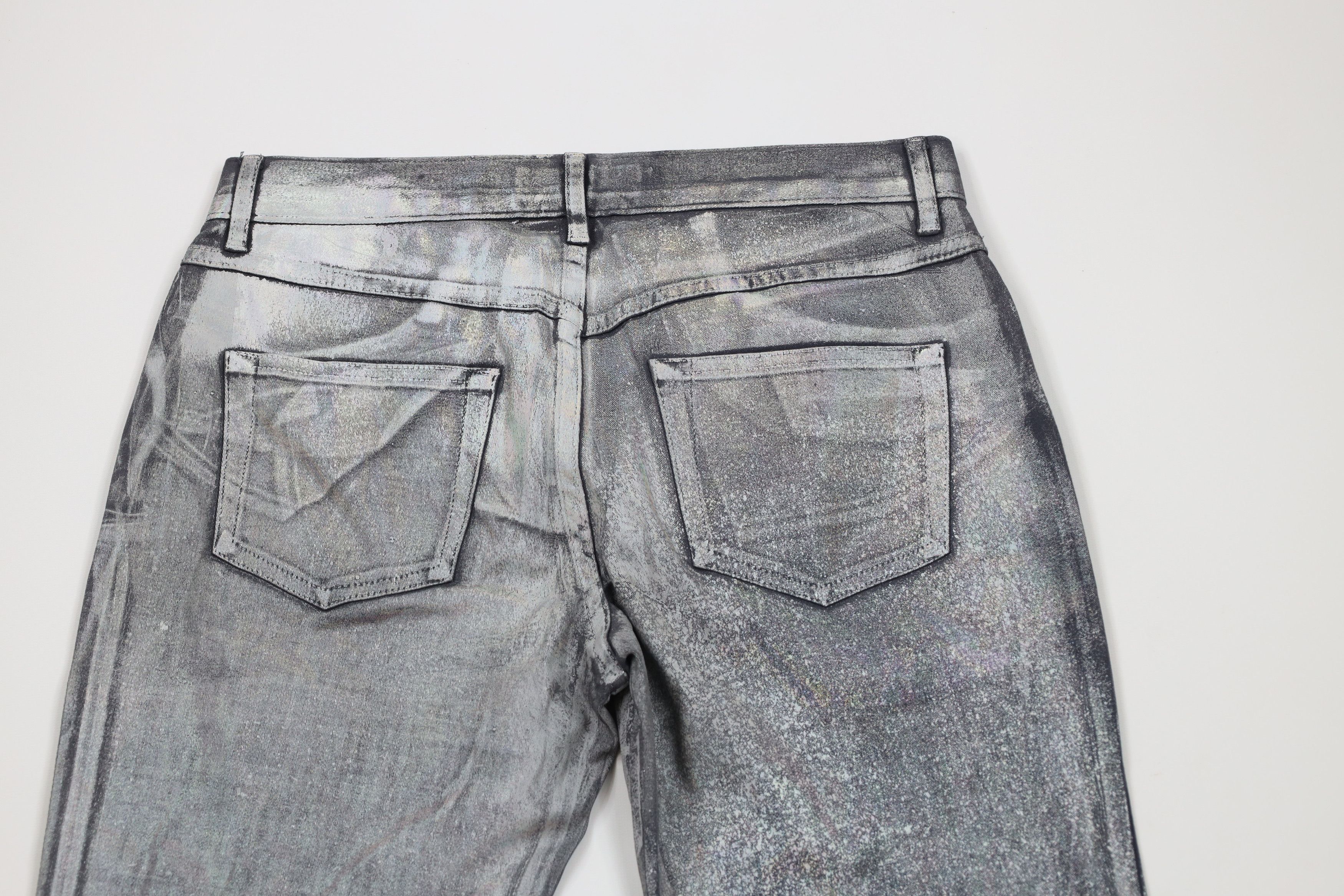 Vintage Vintage 90s Y2K Streetwear Babydoll Rainbow Metallic Jeans Size 28" / US 6 / IT 42 - 10 Thumbnail