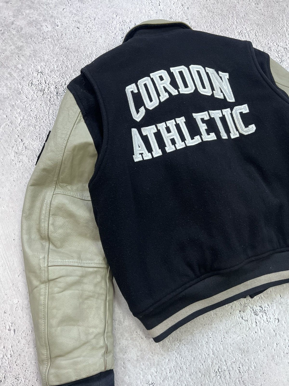 Japanese Brand × NBA Vintage 80's LEATHER Japan Leather Wool Varsity Jacket Size US L / EU 52-54 / 3 - 12 Thumbnail