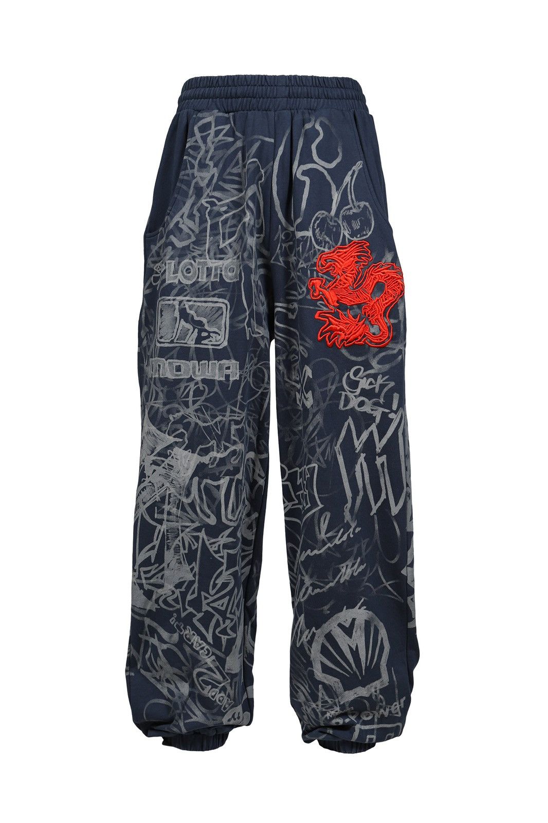 Mowalola MOWALOLA STAMP JOGGERS GREY | Grailed