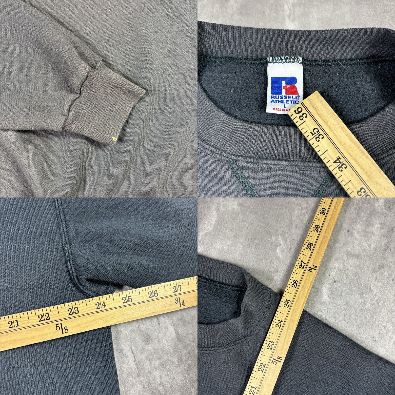 Russell Athletic VINTAGE Russell Athletic Pullover Sweatshirt Blue 90s Mens L Heavyweight Fleece Size US L / EU 52-54 / 3 - 8 Thumbnail