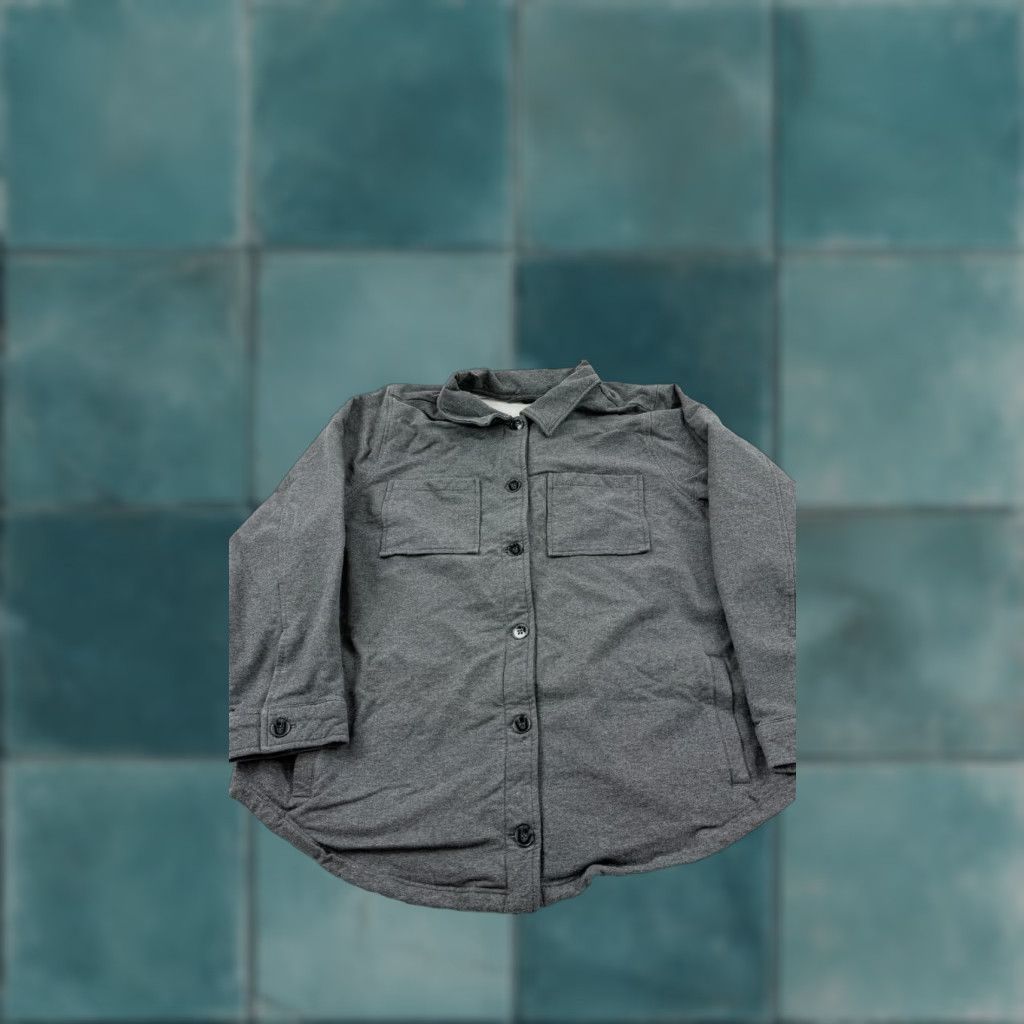 Torrid TORRID Shacket Jacket Plus Size 3X Gray Fleece Lined Button Front Collared Womens Size XXL / US 16-18 / IT 52-54 - 1 Thumbnail