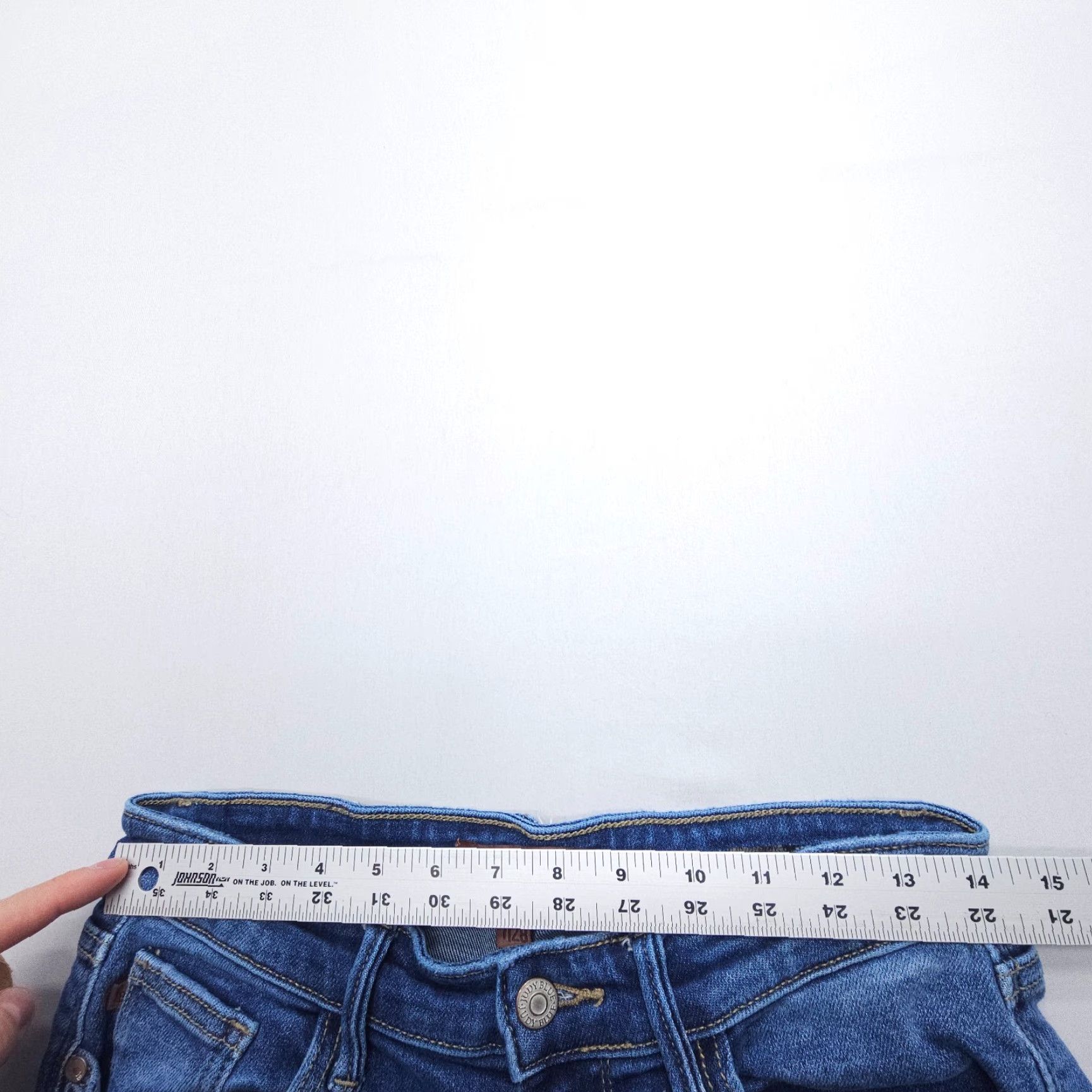 Denime Judy Blue Boyfriend Jeans Size 28 Dark Wash Stretch Denim Mid Rise Slim 5-Pocket Design Women's Jeans Size 28" / US 6 / IT 42 - 5 Thumbnail