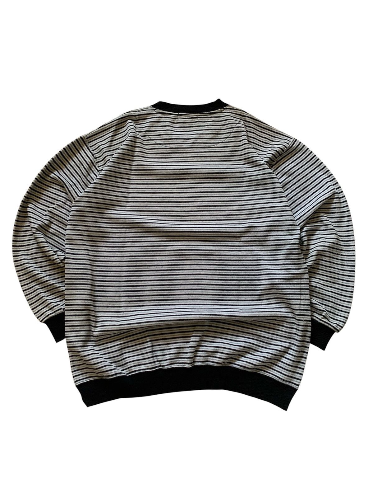 Gianni Valentino 🐍 Vintage Gianni Valentino Italy Striped Sweatshirt Size US L / EU 52-54 / 3 - 2 Thumbnail
