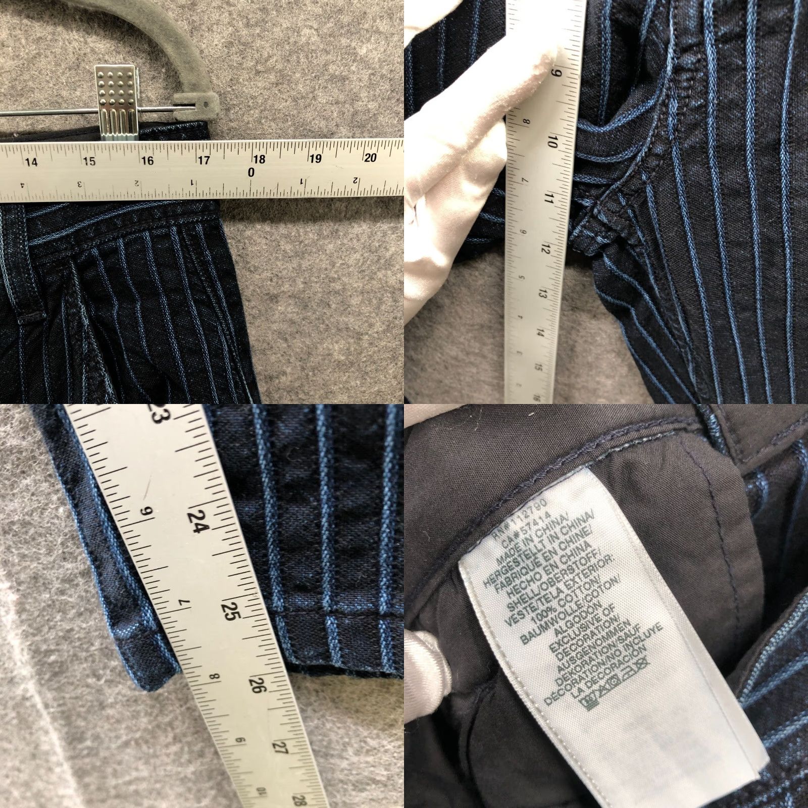 True Religion True Religion Devin Cropped Jeans Mens 32 Blue Striped Dark Wash Denim 5-Pocket Design Sneakers? (No) Size US 32 / EU 48 - 8 Thumbnail