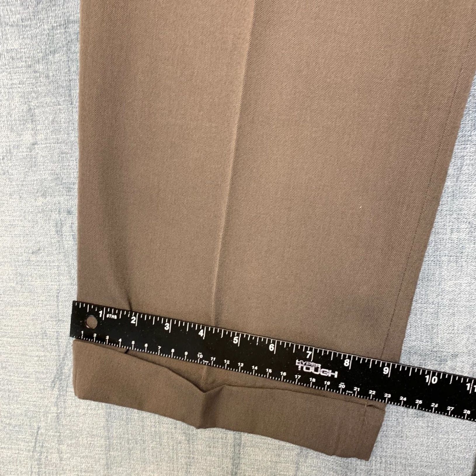 Vintage VINTAGE City Streets Dress Pants 34x35 Brown Pleated Front Cuffed Hem Career Formal Size US 34 / EU 50 - 5 Thumbnail