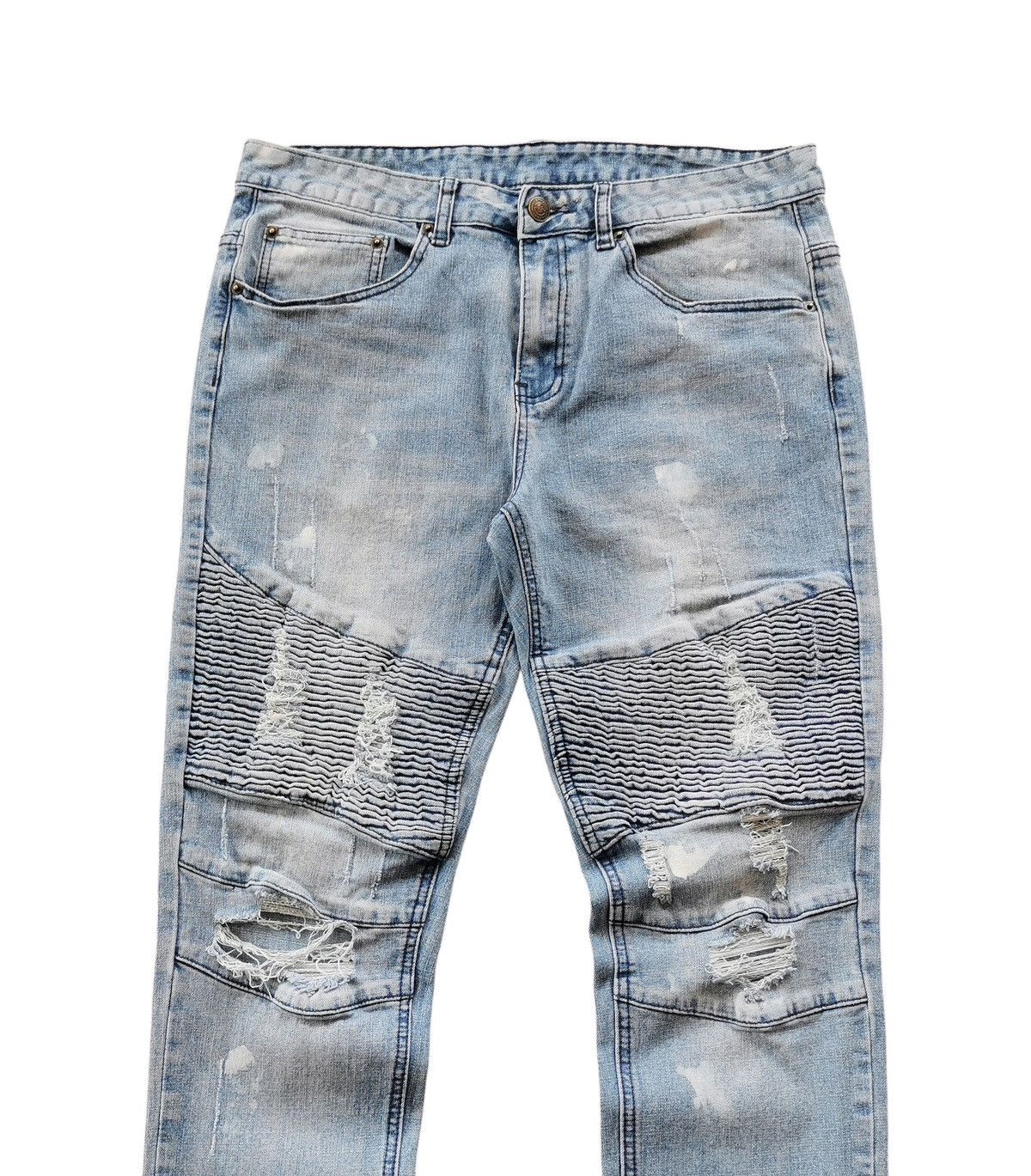 Young And Reckless Young And Reckless Biker Jeans Looklike Balmain Jeans Size US 33 - 5 Thumbnail