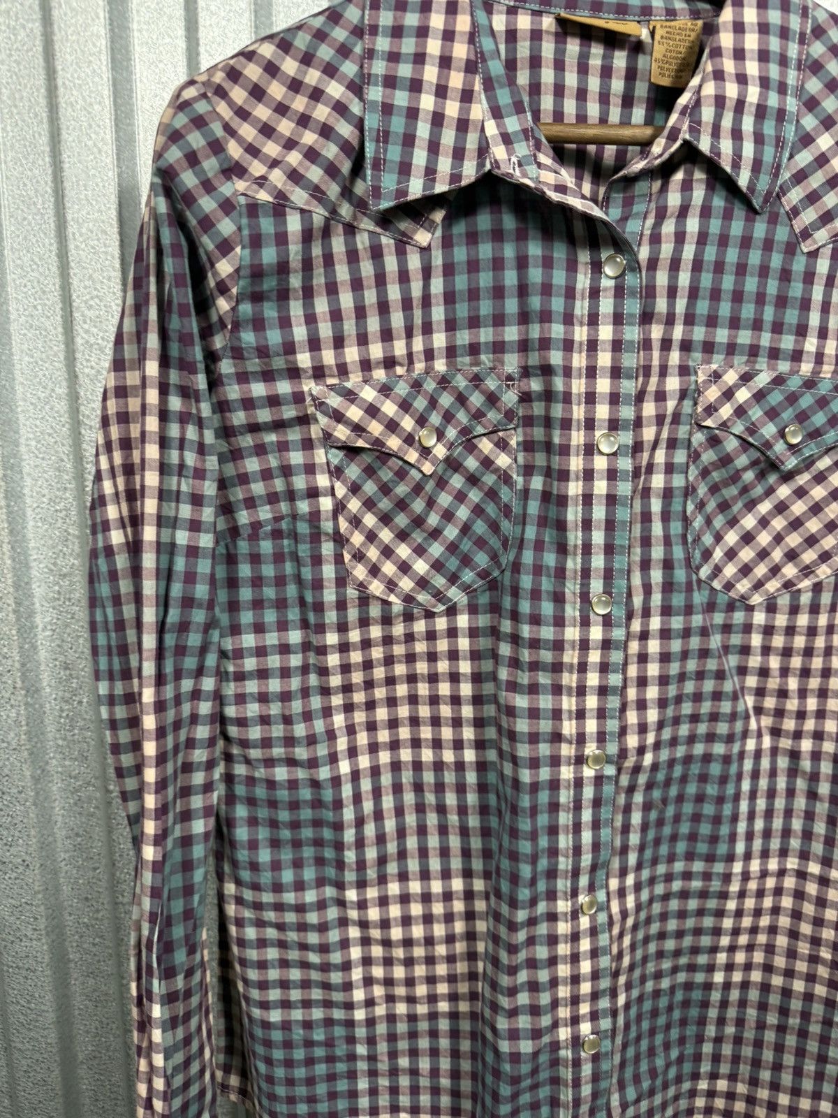 Wrangler Vintage Wrangler Western Pearl Snap Button Up Shirt Size US L / EU 52-54 / 3 - 7 Thumbnail