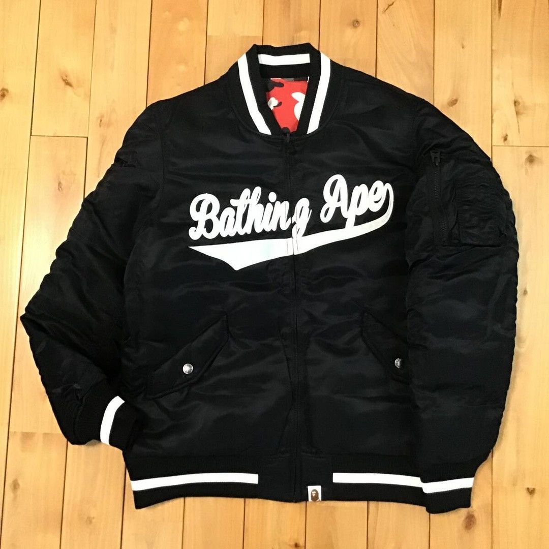 Bape 🔥Reversible🔥 BAPE camo MA-1 bomber puffer down jacket APE Size US M / EU 48-50 / 2 - 4 Thumbnail