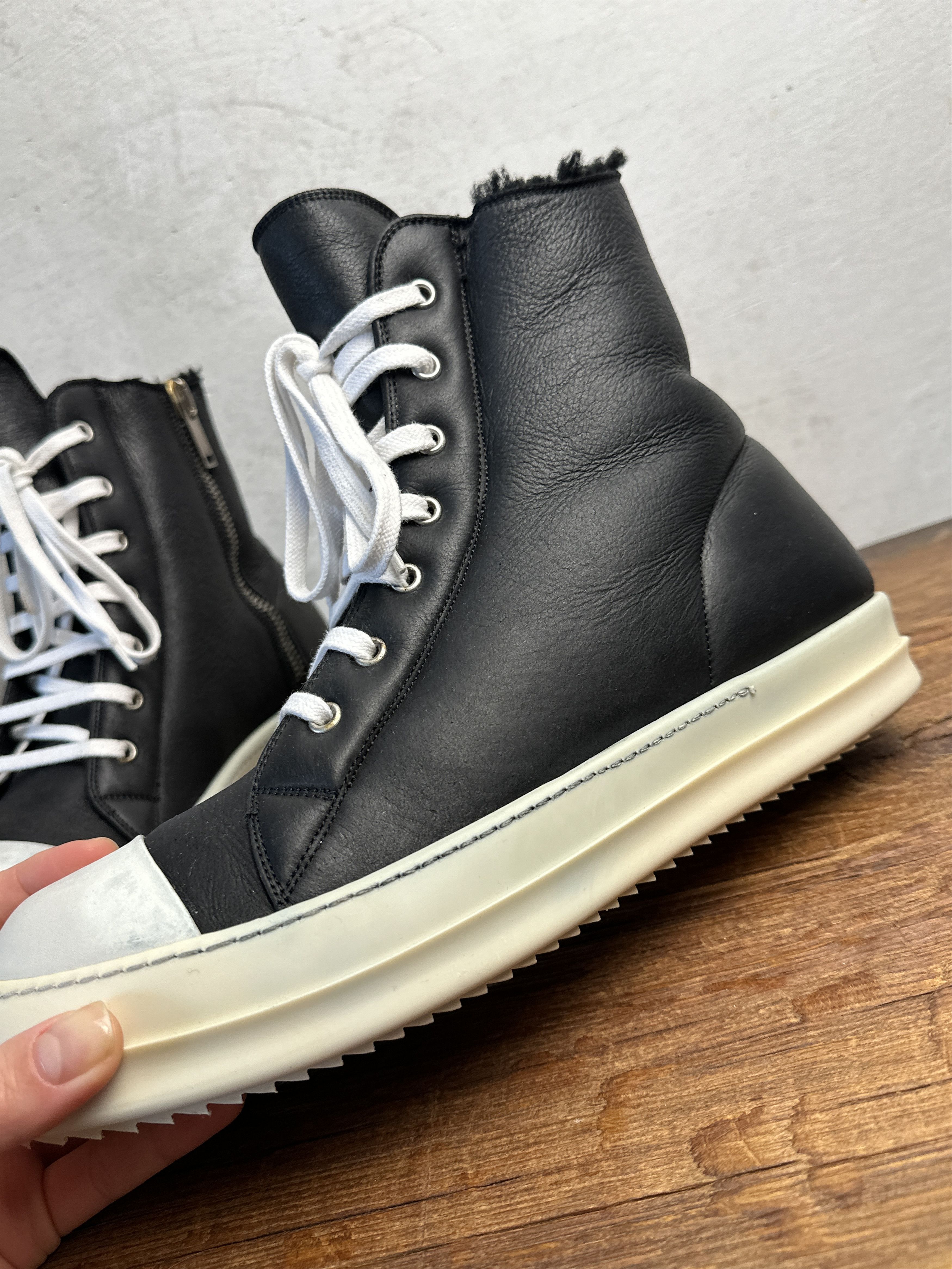 Rick Owens RARE Rick Owens AW14 Shearling High Top Ramones Size US 11 / EU 44 - 8 Thumbnail