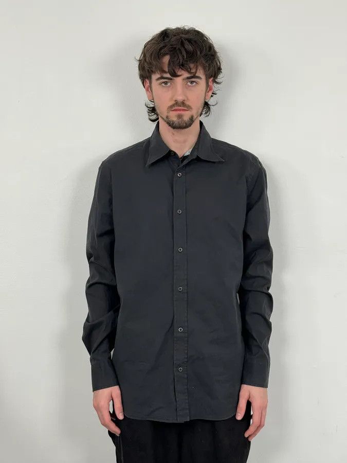 Prada SS2008 Prada Black Minimalist Shirt Size US M / EU 48-50 / 2 - 2 Thumbnail