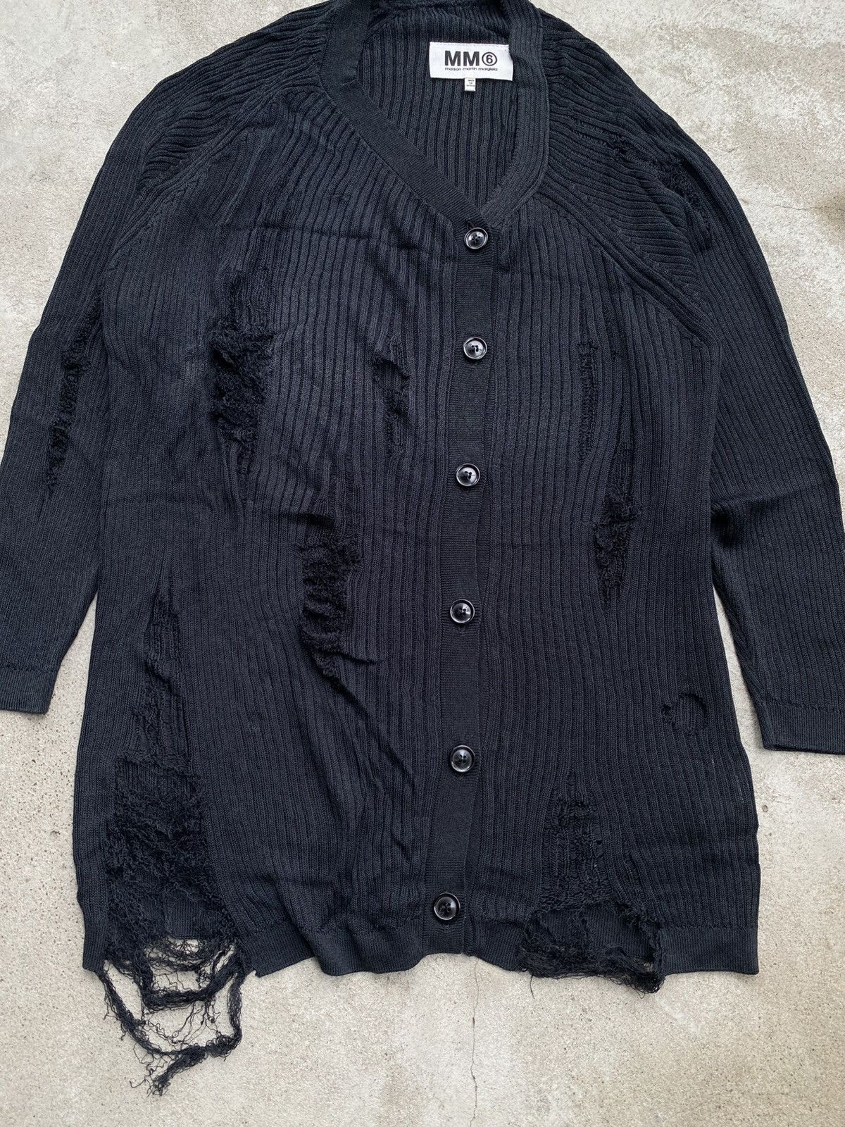 Maison Margiela MAISON MARTIN MARGIELA MM6 DISTRESSED CARDIGAN Size S / US 4 / IT 40 - 2 Thumbnail
