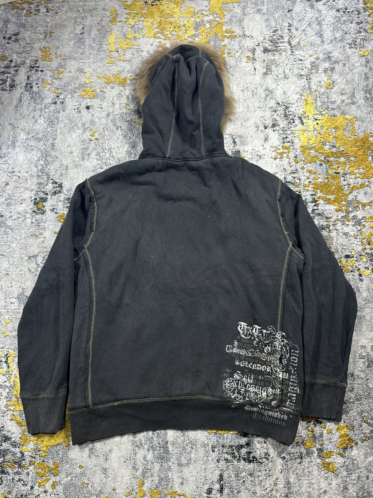 If Six Was Nine 2000s PERFECT FADED FAUX FUR IFSIXWASNINE PUNK STYLED Size US XL / EU 56 / 4 - 2 Thumbnail