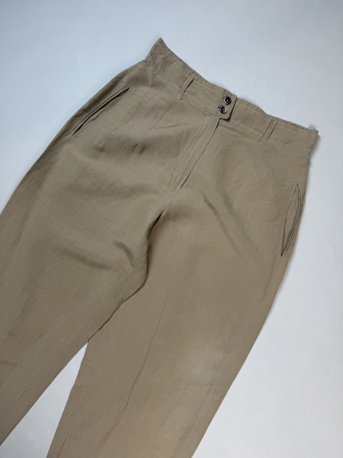 Jil Sander Jil Sander VTG Linen / Silk High Rise Dress Pants Trousers Size 28" / US 6 / IT 42 - 4 Thumbnail
