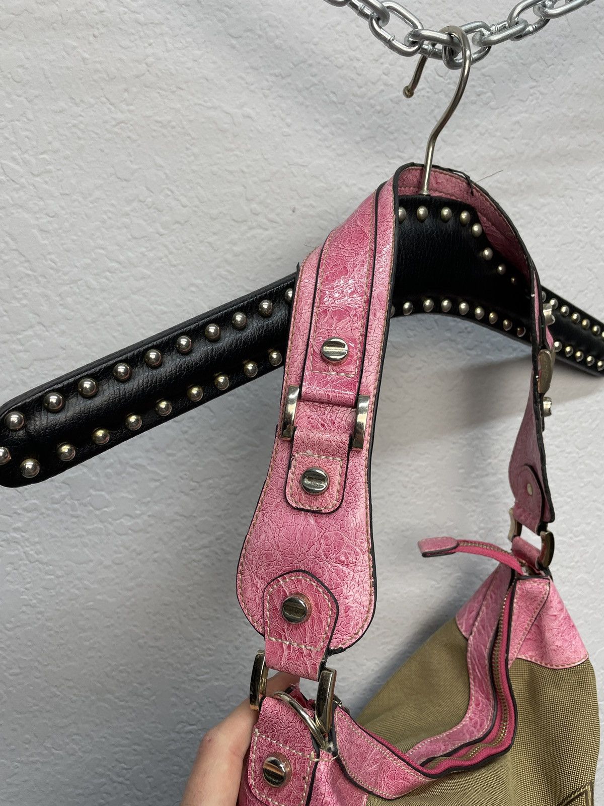 Guess Vintage 00s Guess Baguette Avantgarde Shoulder Bag Hobo Size ONE SIZE - 8 Thumbnail
