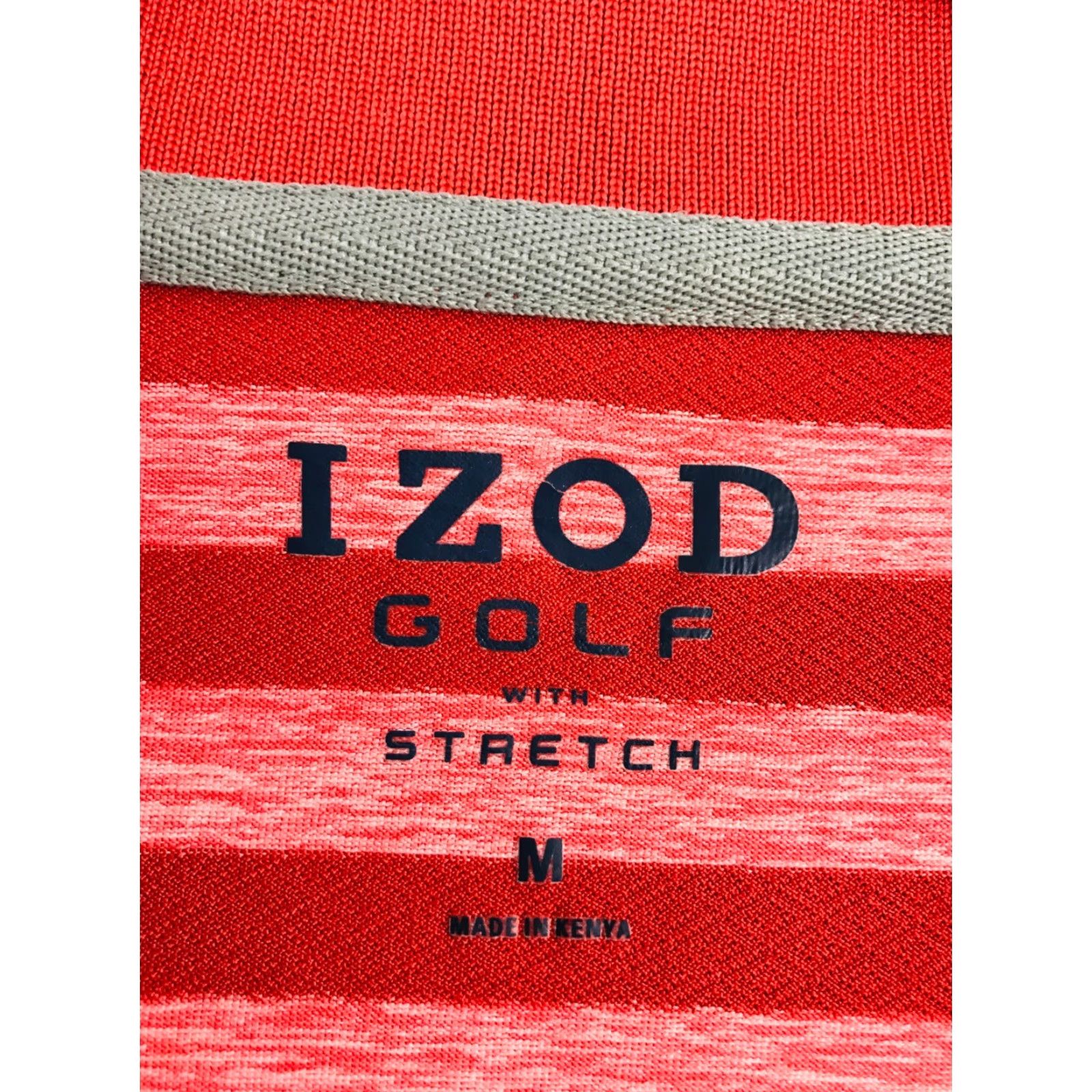 Izod IZOD Polo Shirt Male M Red Striped Stretch 1/4 Button Short Sleeve Golf Shirt Size US M / EU 48-50 / 2 - 5 Thumbnail