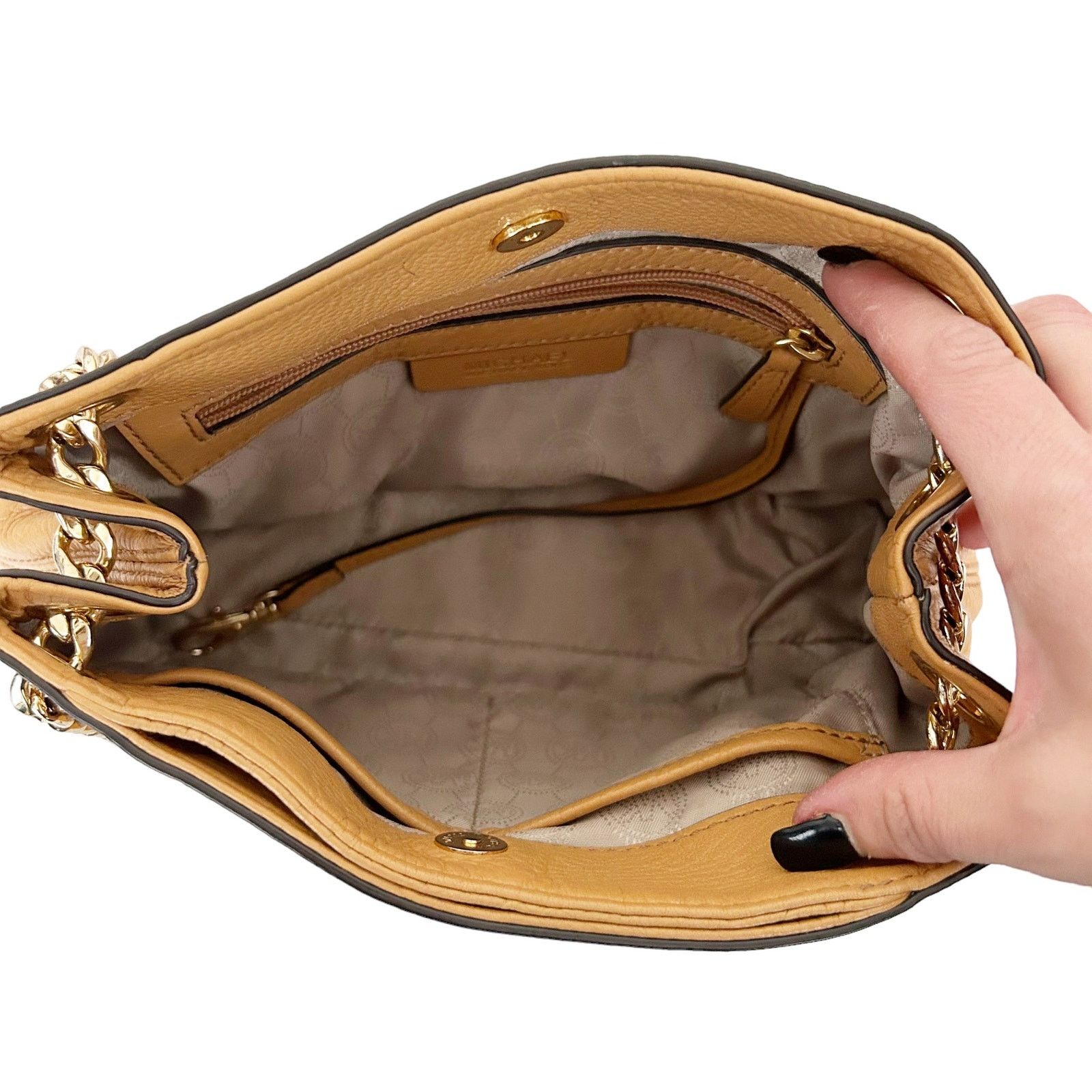 Michael Kors Michael Kors Tan Leather Crossbody Size ONE SIZE - 2 Thumbnail