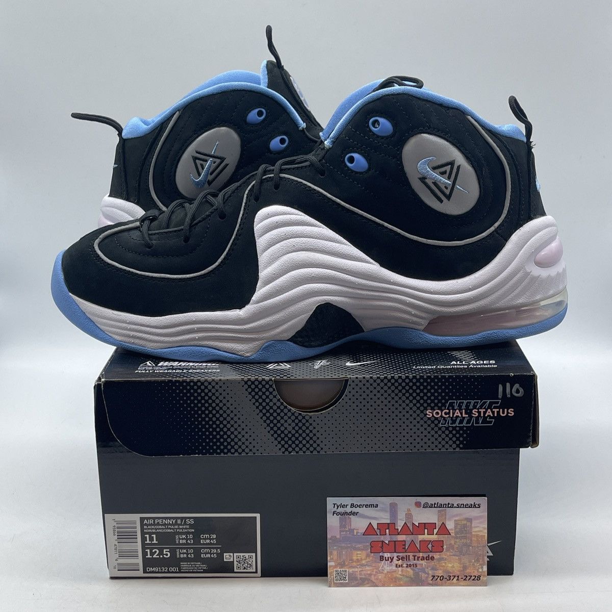 Nike Social status x air penny 2 playground black Size US 11 / EU 44 - 1 Thumbnail