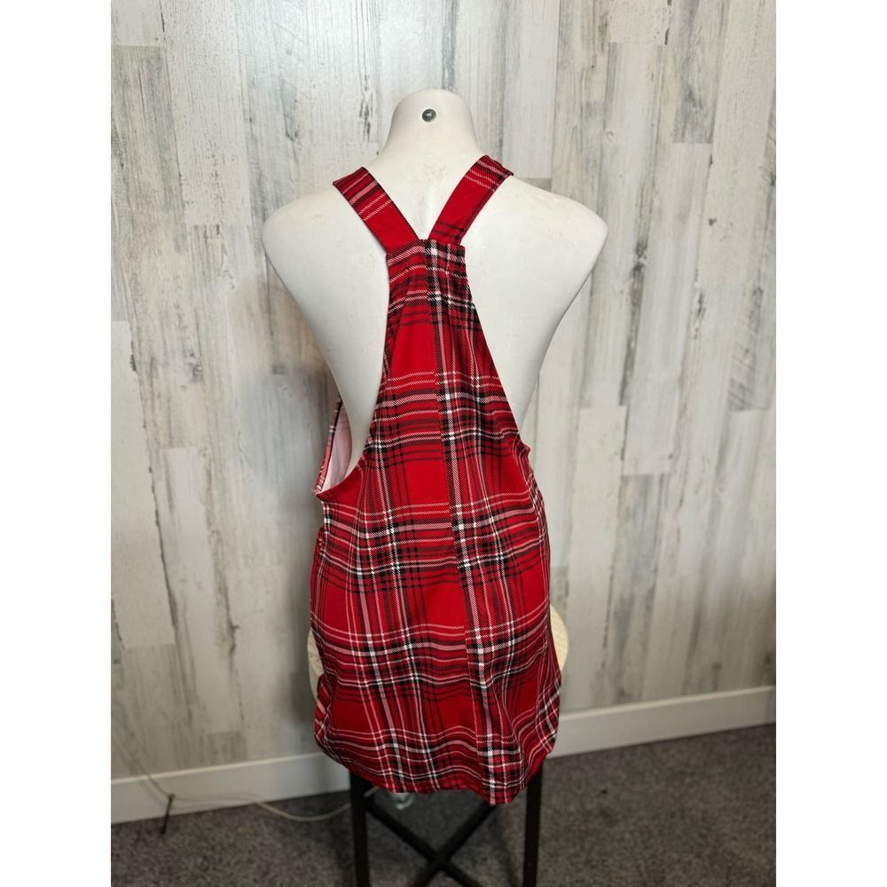 Other Red Plaid Tartan Suspender Mini Dress – Jolie & Joy Size Lar Size L / US 10 / IT 46 - 4 Thumbnail