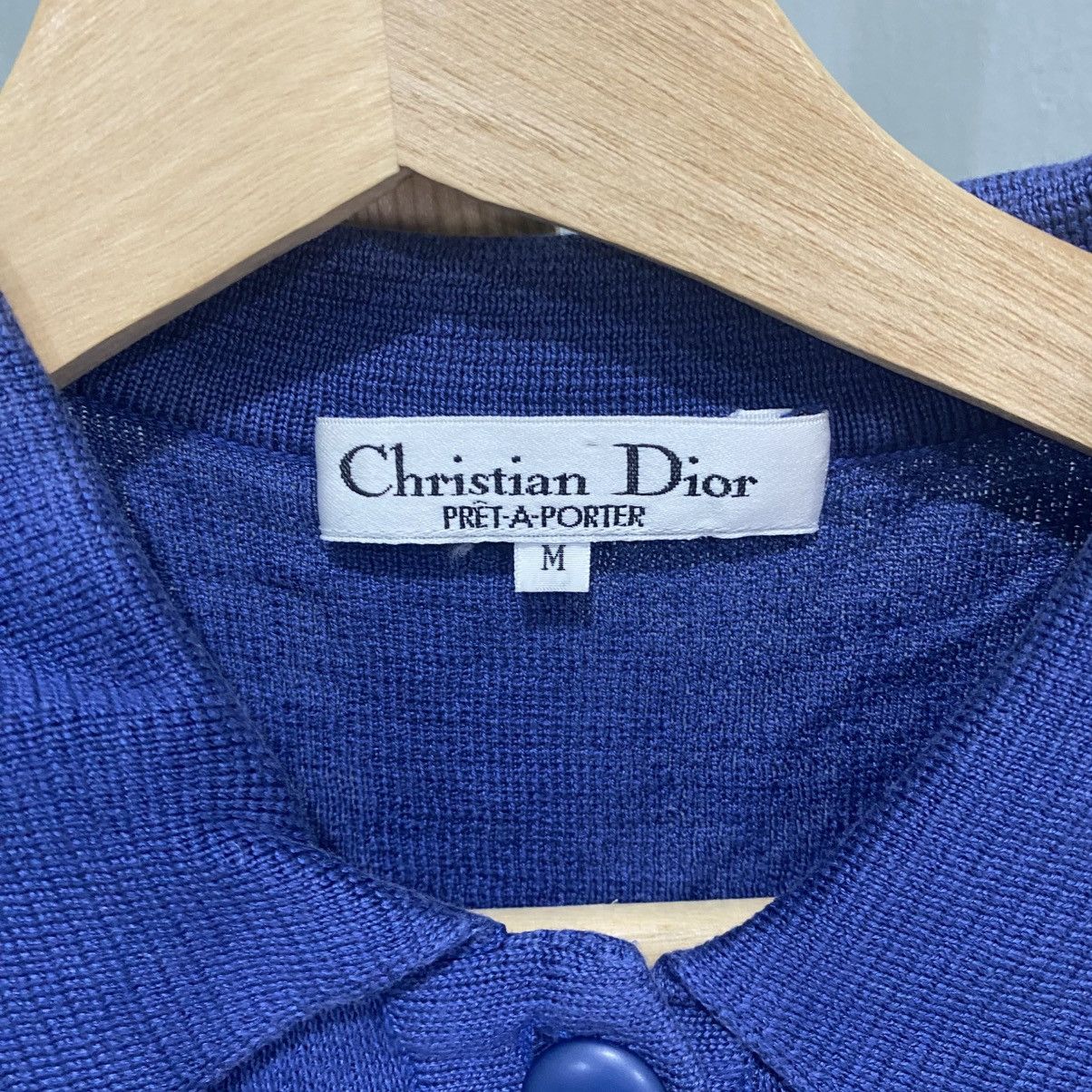 Christian Dior Monsieur Vintage Christian Dior Prêt-À-Porter Knit Polo - CD LOGO Size M / US 6-8 / IT 42-44 - 9 Thumbnail