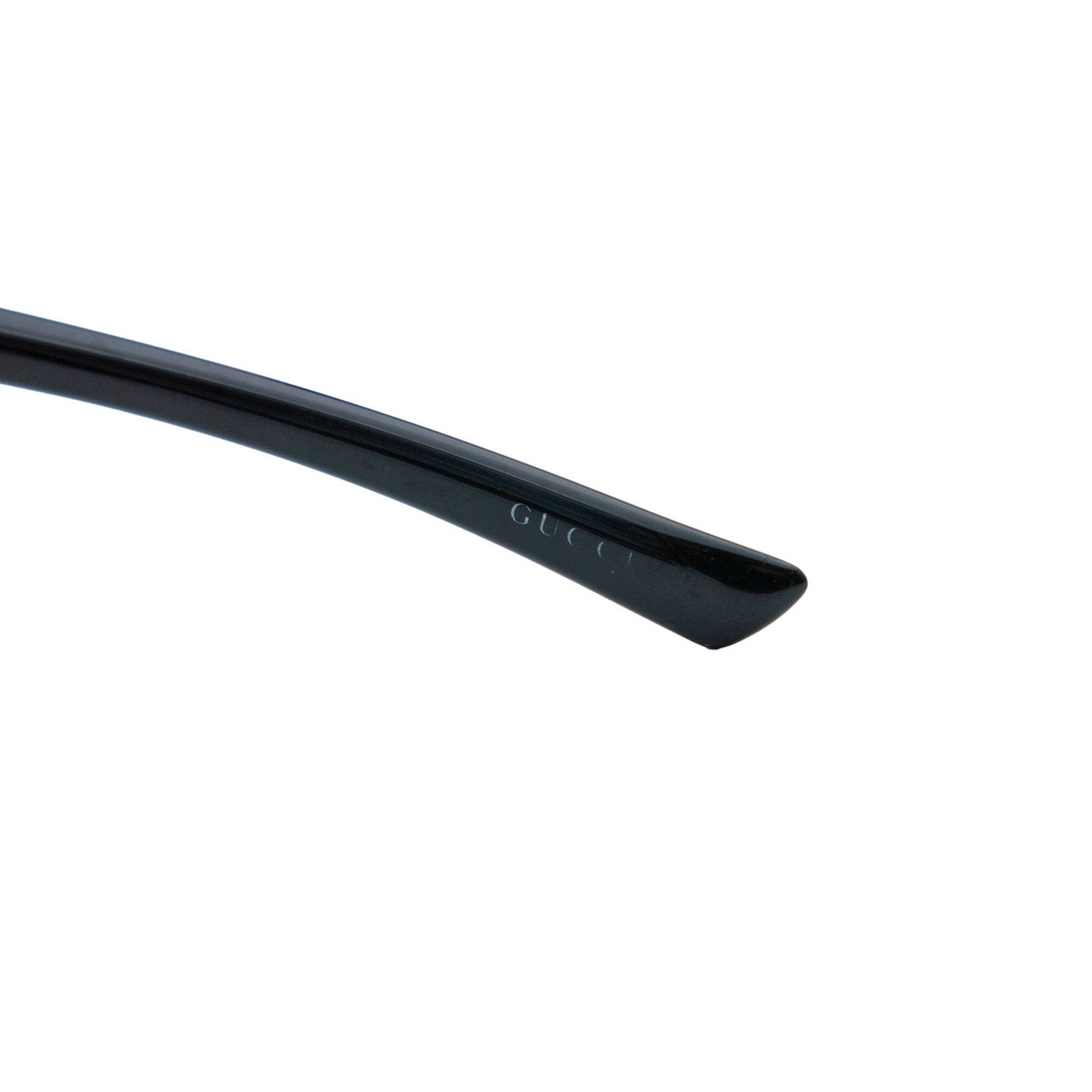Gucci Vintage Gucci Black Strass GG Logo Rectangular Sunglasses Size ONE SIZE - 6 Thumbnail