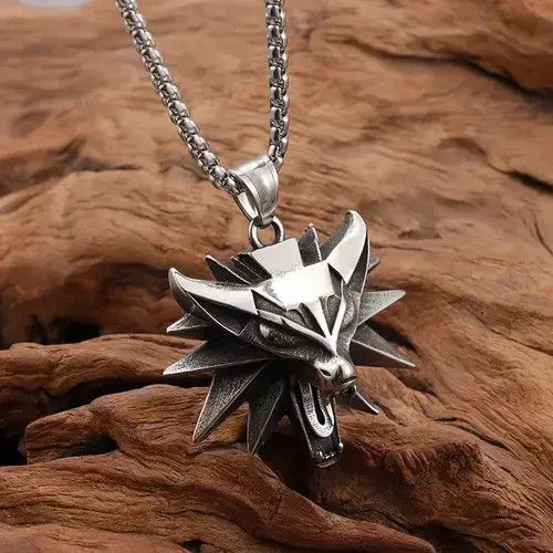 High Sport Vintage Punk Wolf Head Pendant Necklace Size ONE SIZE - 1 Thumbnail
