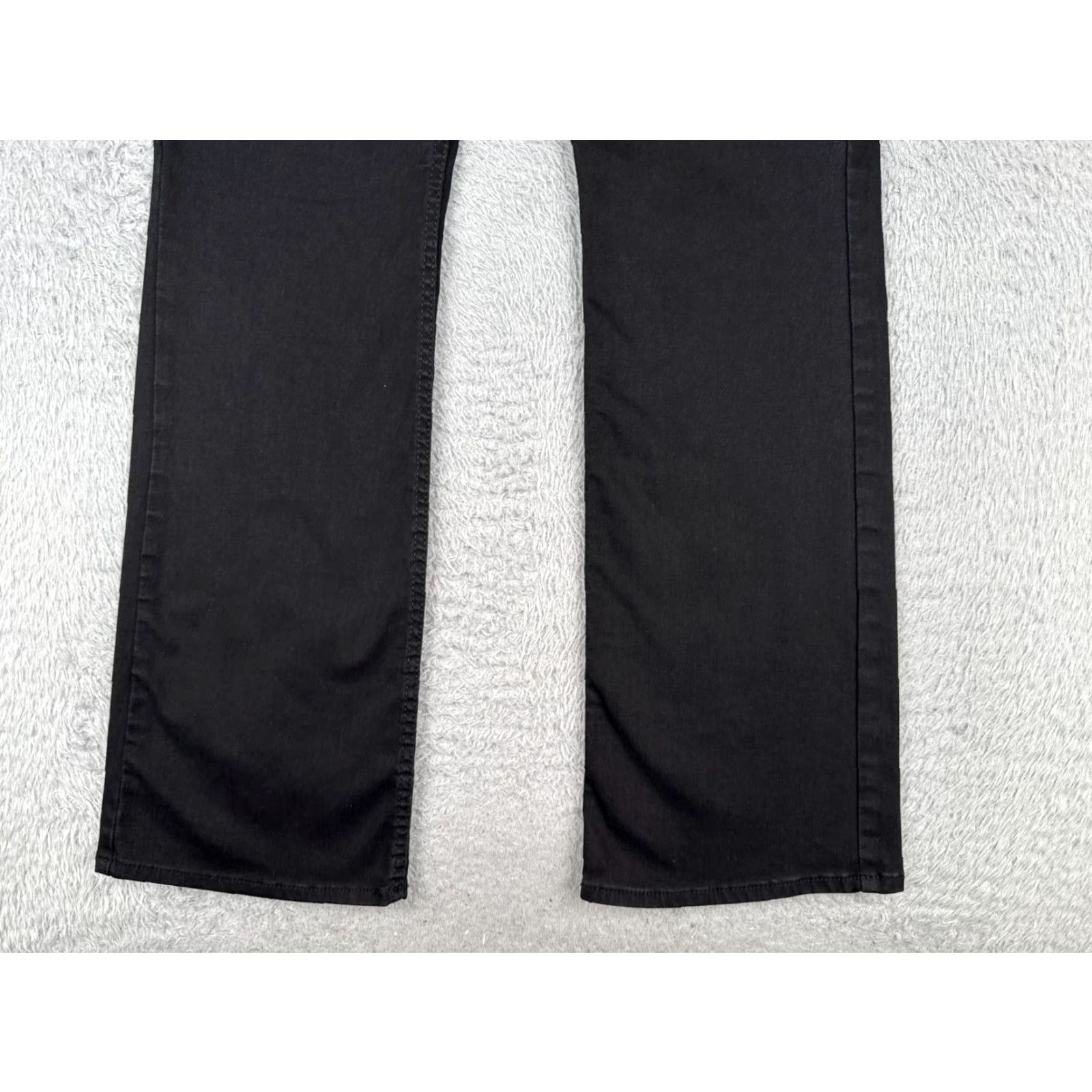 Lee Lee Jeans Black Denim Bootcut Womens 12 Regular Fit Mid Rise 31x32 Cotton Blend 5-Pocket Zipper Button Distressed Rock Style Mens? Size 34" / US 12 / IT 48 - 2 Thumbnail