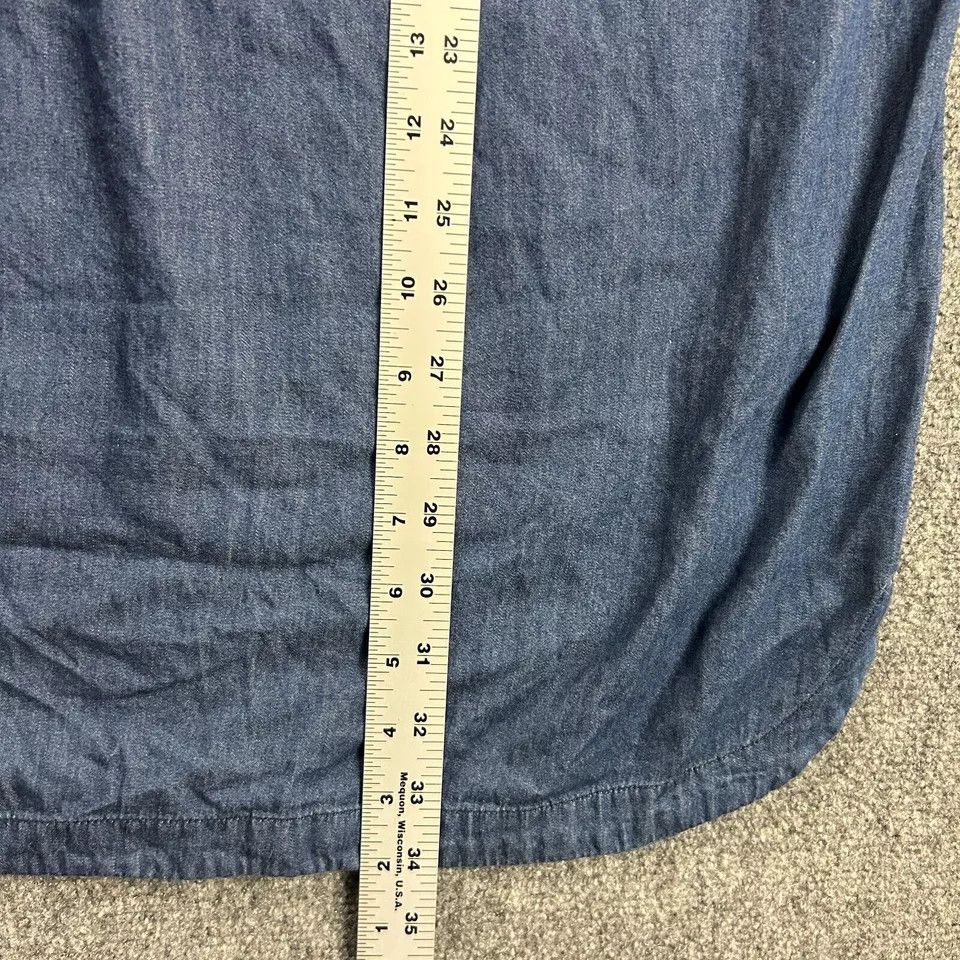 Old Navy Old Navy Dress Womens Large Shirt Midi Chambray Button Up Size L / US 10 / IT 46 - 5 Thumbnail