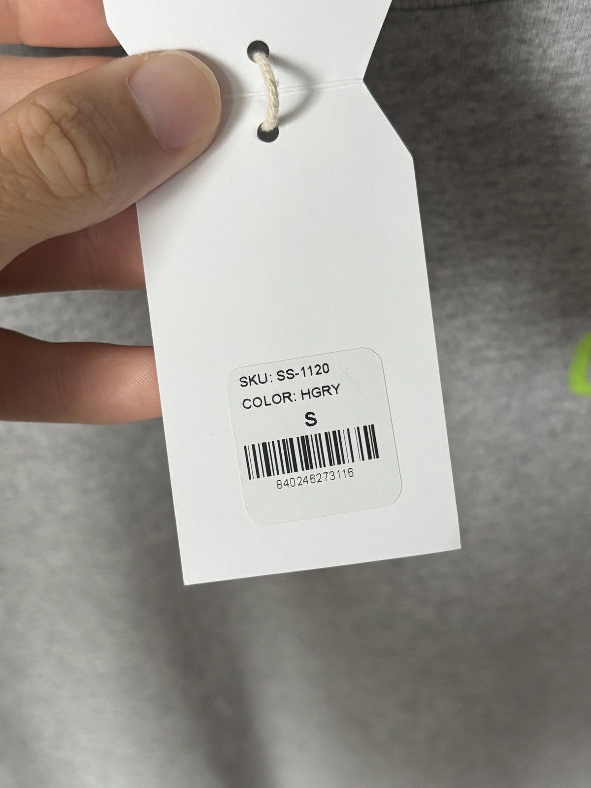 Gallery Dept. GRAY + NEON GREEN - LONG SLEEVE LOGO TEE Size US S / EU 44-46 / 1 - 4 Thumbnail