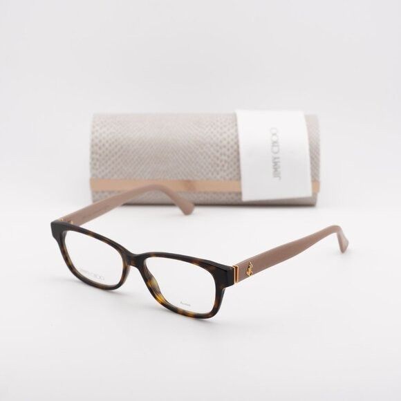 Jimmy Choo Jimmy Choo JC278 0ONS 00 Eyeglasses Havana 52mm Rectangle Size ONE SIZE - 1 Thumbnail