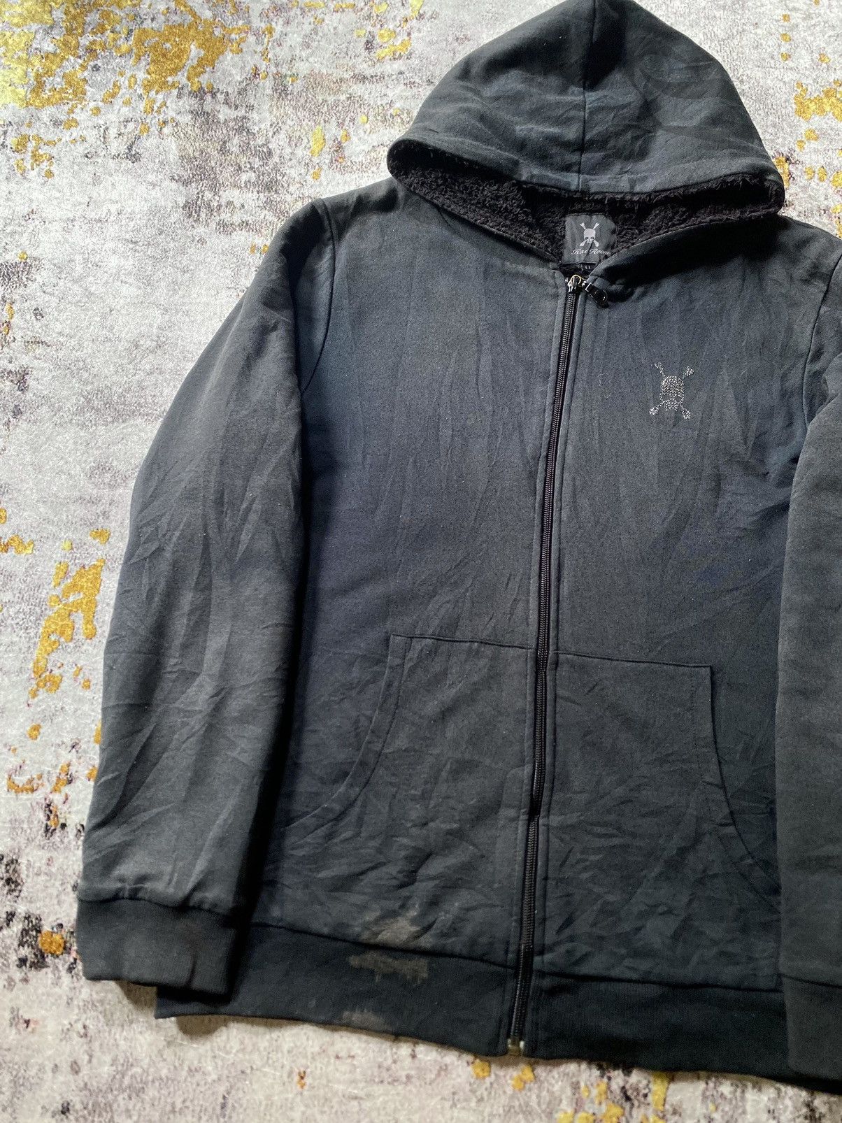 If Six Was Nine Crazy Faded Roen Gliter Skull Hoodie Ifsix Lgb Style Size US L / EU 52-54 / 3 - 3 Thumbnail