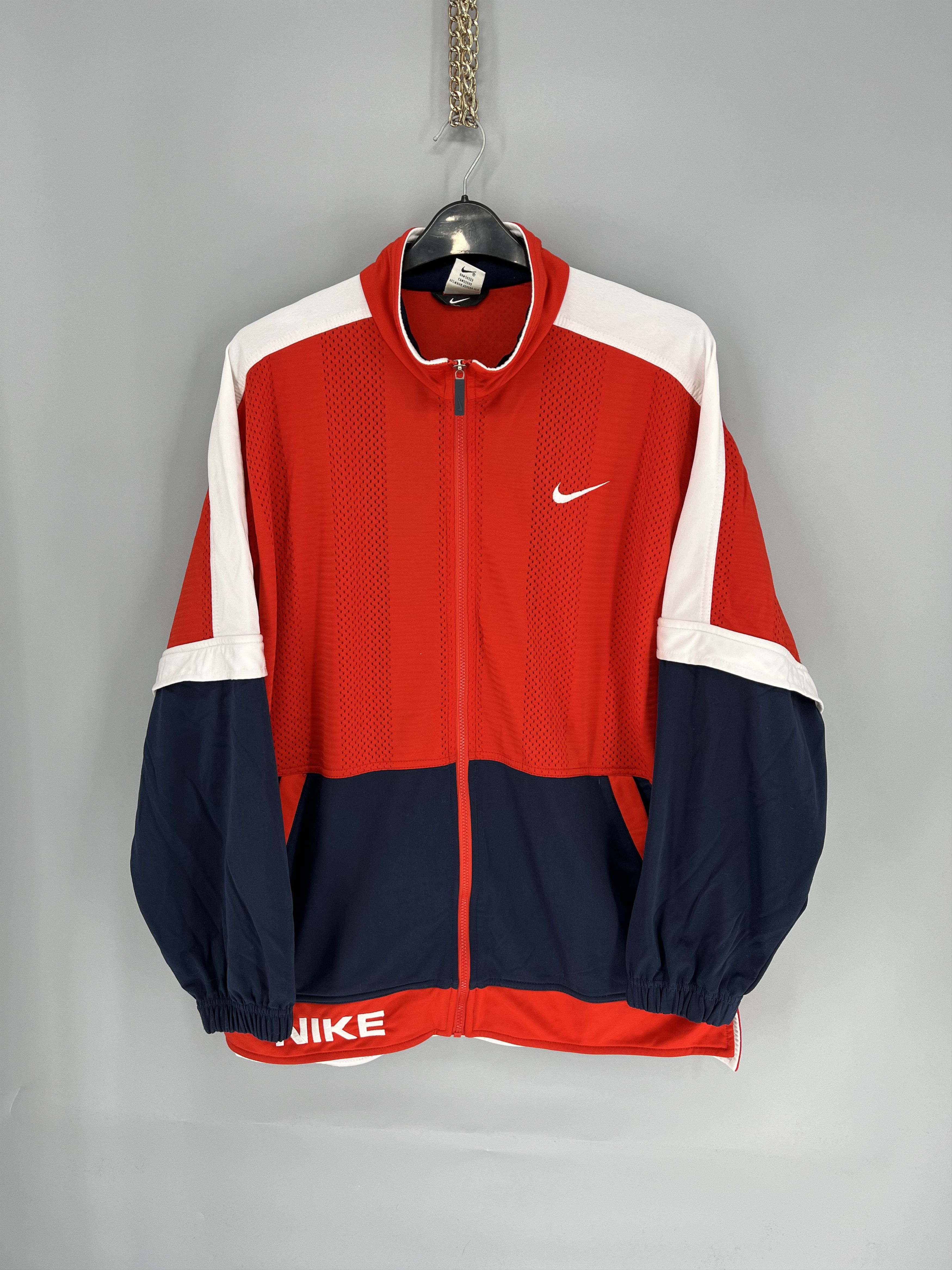 Nike Vintage 90s Jacket Big Logo Rare big Swoosh Size US L / EU 52-54 / 3 - 1 Thumbnail