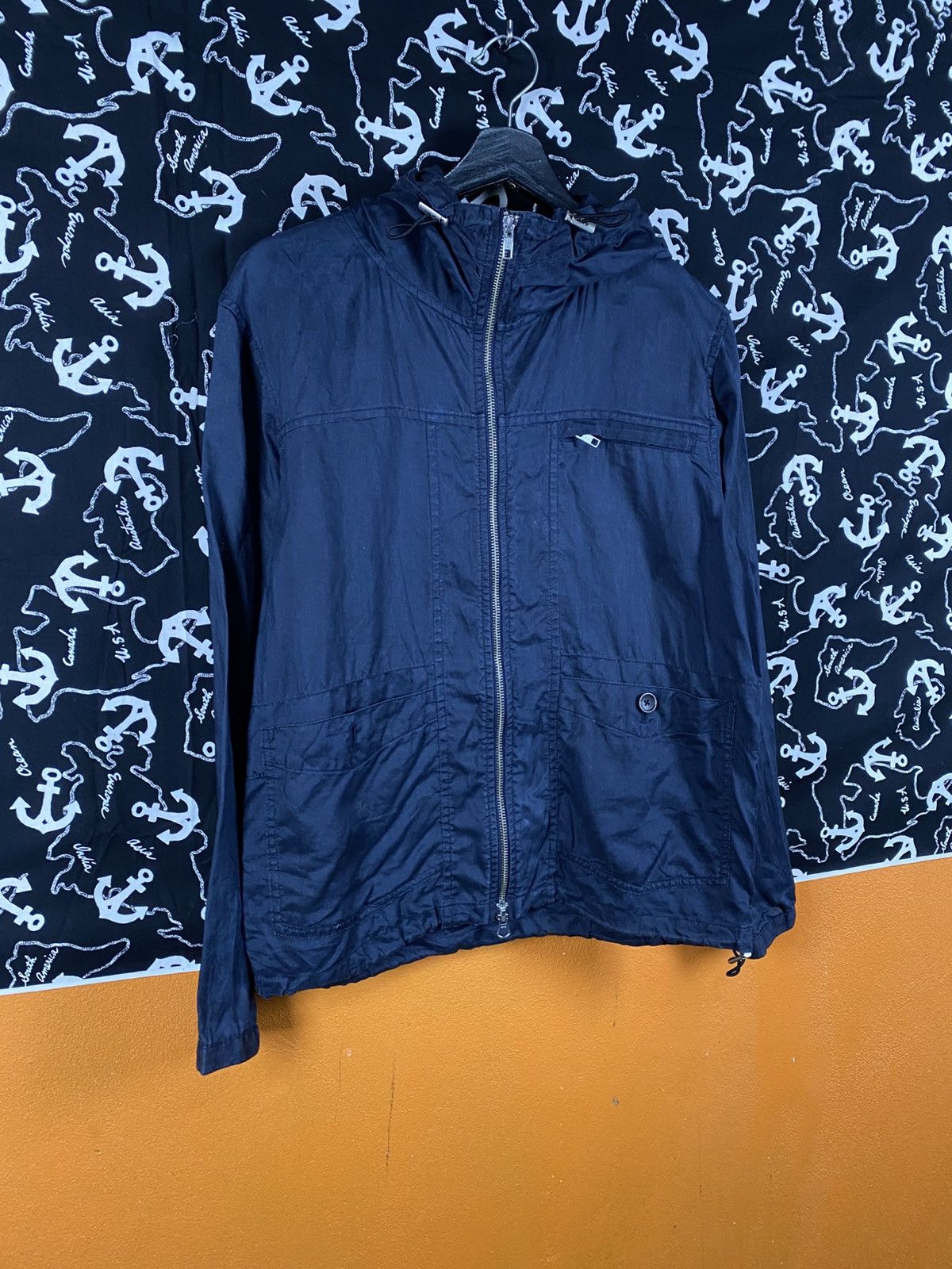 Journal Standard Journal Standard Navy Hood Zip Jacket Lightweight Outerwear Size US M / EU 48-50 / 2 - 5 Thumbnail