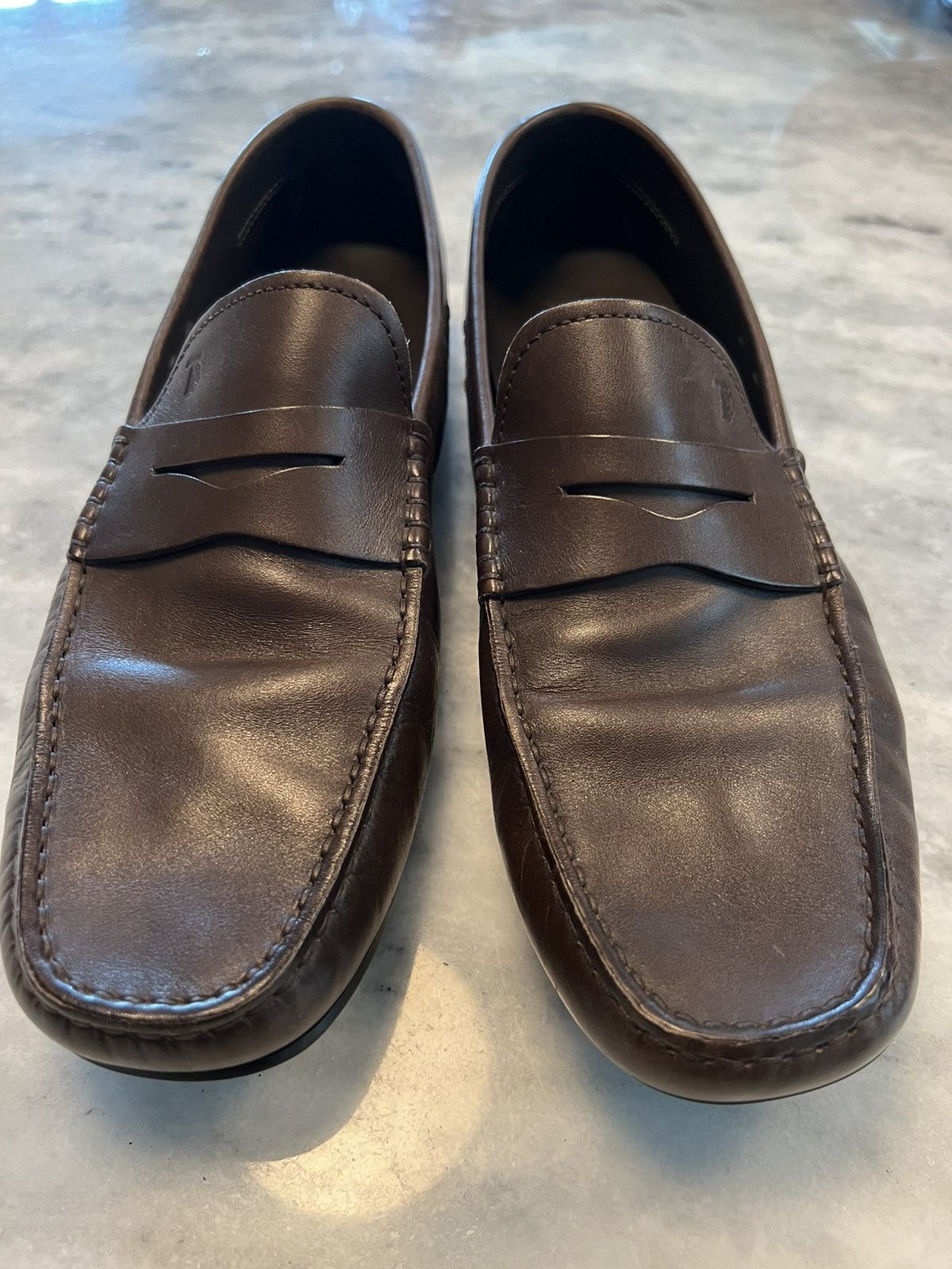 TOD'S city gommino brown driving mocassins