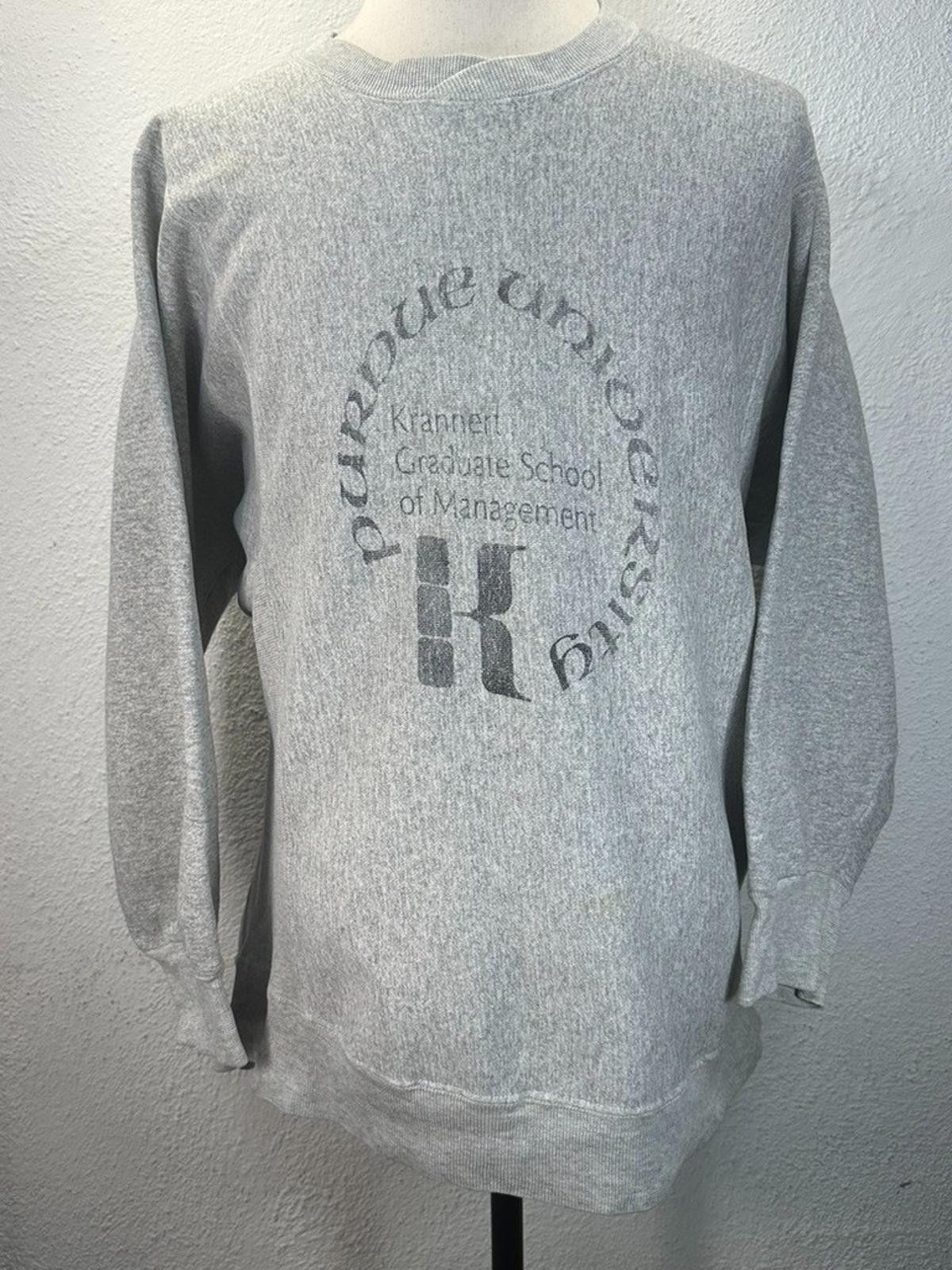 Champion Purdue University - Krannert School Large Gray Sweatshirt Size US L / EU 52-54 / 3 - 1 Thumbnail