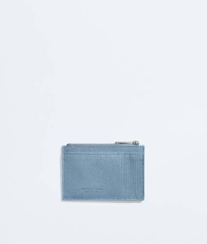 Bottega Veneta os11x0526 Size: OS / Woven Mycelium Zipped Card Case in Blue Size ONE SIZE - 1 Preview