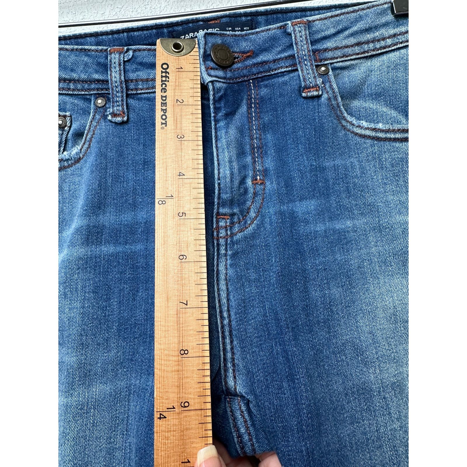 Zara Zara Jeans Medium Wash Womens US 8 Pink Glitter Size 30" / US 8 / IT 44 - 16 Thumbnail