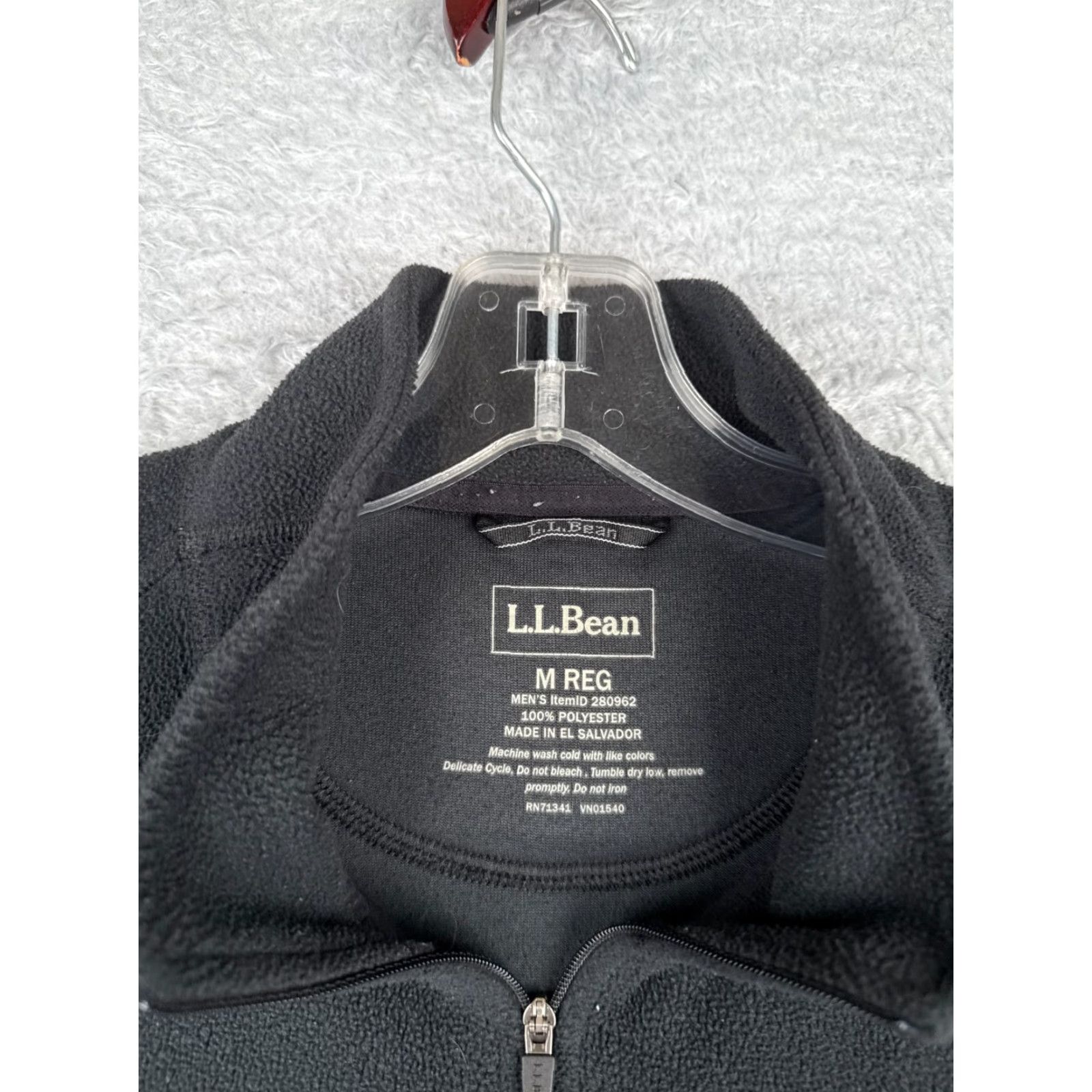 Vintage L.L. Bean Sweater Women Medium Black Long Sleeve 1/4 Zip Fleece Poly Pullover Hike Size M / US 6-8 / IT 42-44 - 7 Thumbnail