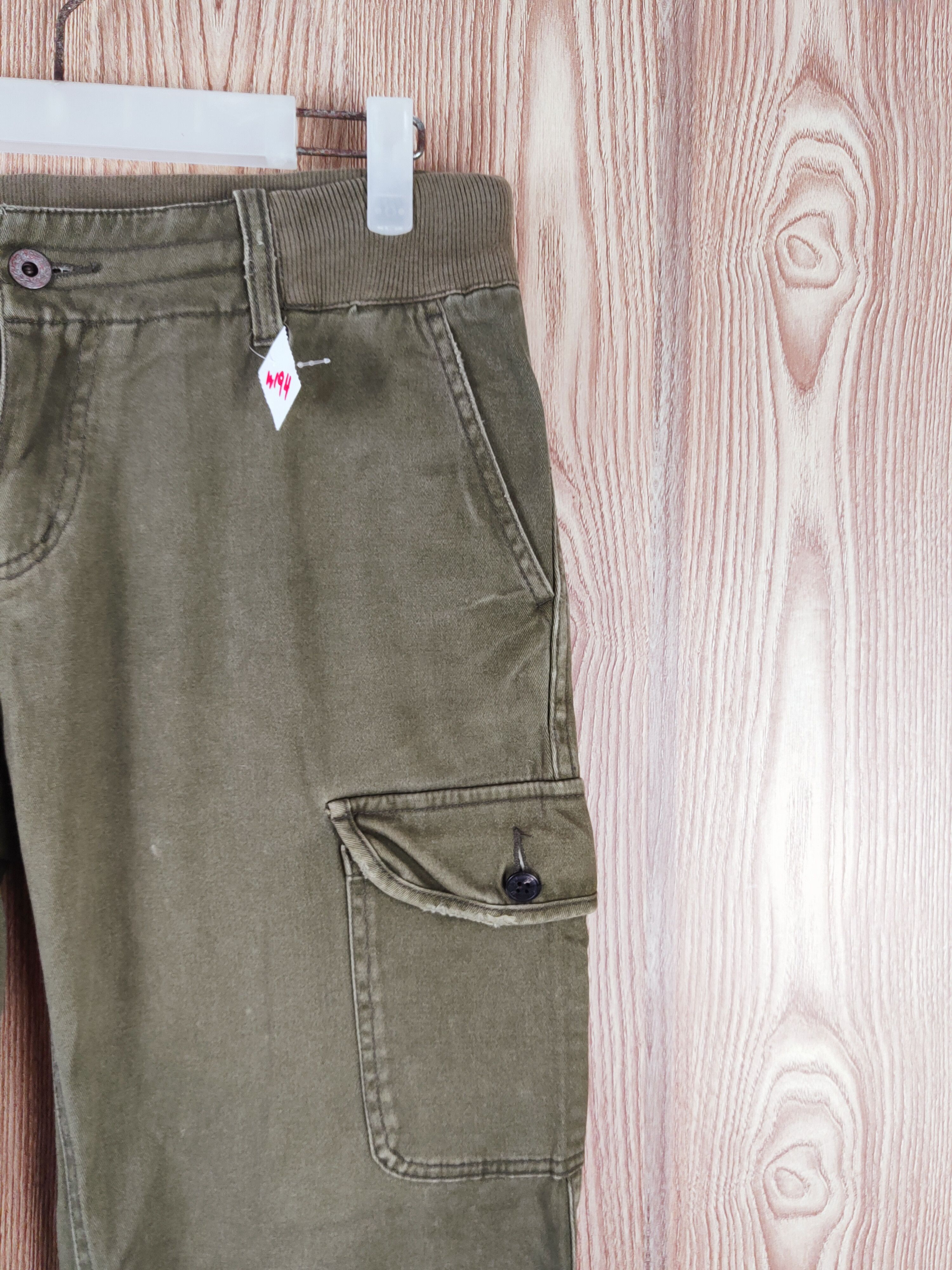 Japanese Brand Russell Athletic Olive Multipocket Cargo Pants #W194 Size US 31 - 5 Thumbnail