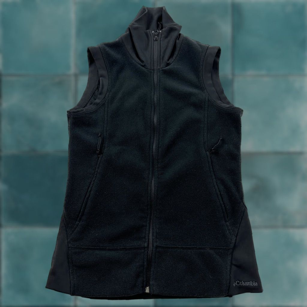 Vintage Columbia Fleece Vest Women’s Small Black Sleeveless Size S / US 4 / IT 40 - 1 Thumbnail