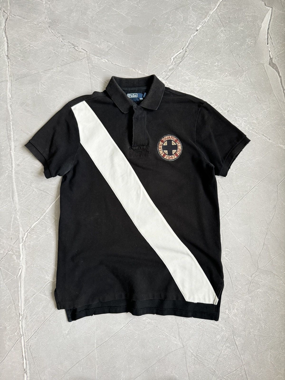 Polo Ralph Lauren Vintage 90s Polo Ralph Lauren Life Guard Shirt Distressed Size US M / EU 48-50 / 2 - 1 Thumbnail