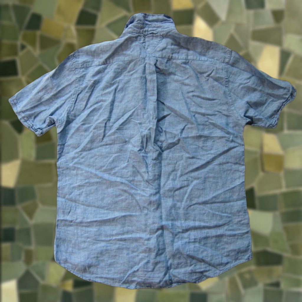 Tommy Hilfiger Tommy Hilfiger Shirt Men Large 100% Linen Chambray Blue Button Down Short Sleeve L Size US L / EU 52-54 / 3 - 1 Thumbnail