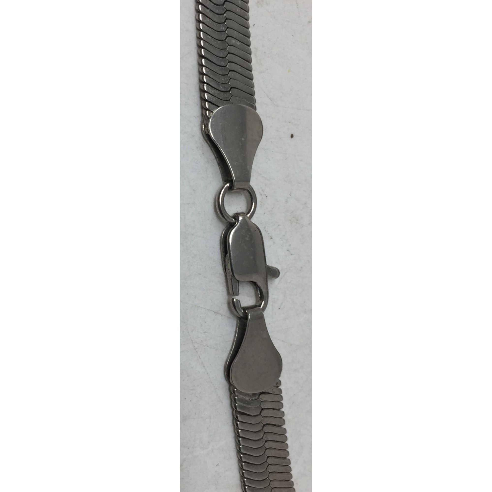 Other Men's Silver Tone Flat Herringbone Collar Necklace Size ONE SIZE - 3 Thumbnail