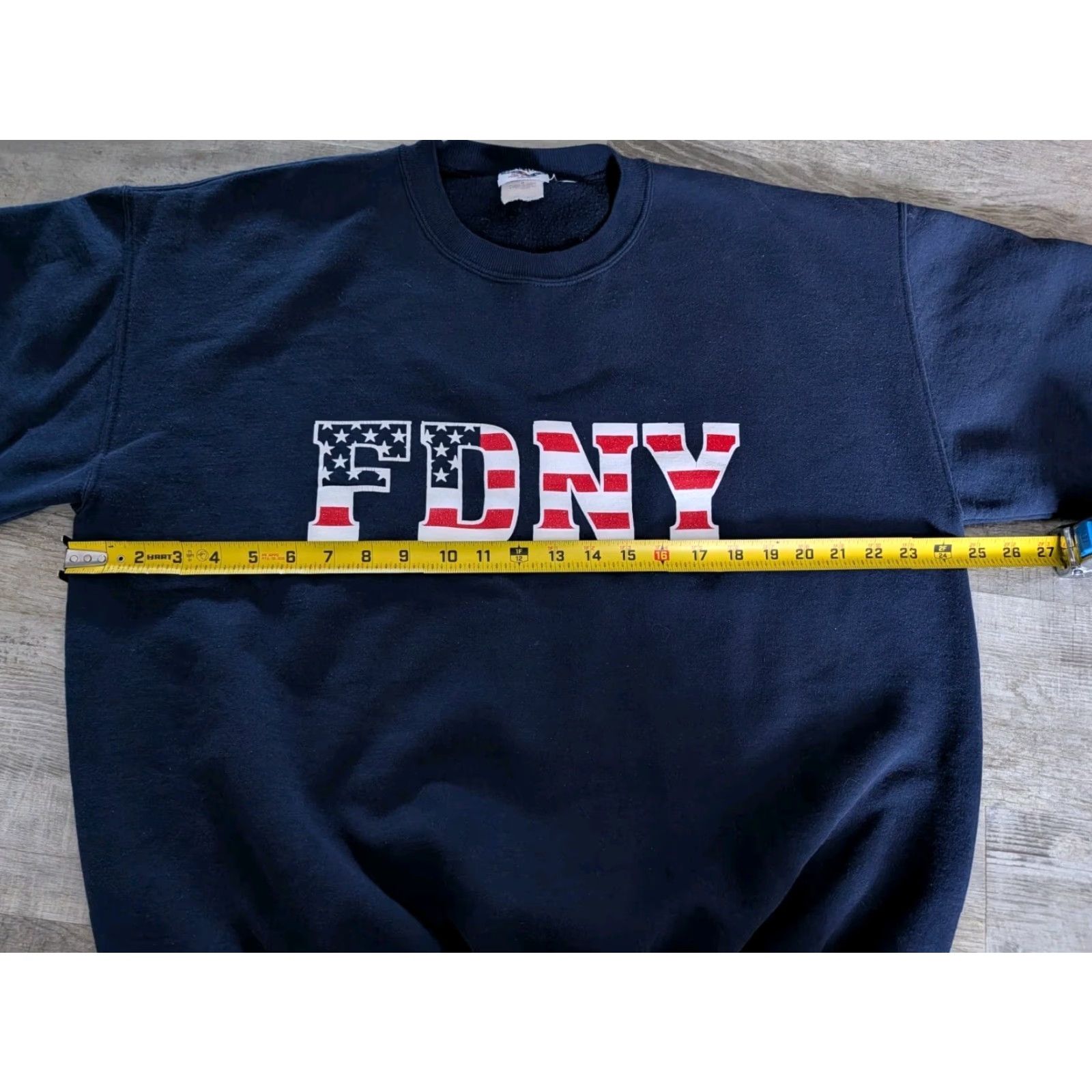 Jerzees VINTAGE FDNY Fire Department New York 9/11 Crewneck Sweatshirt XL Navy Blue US Flag Jerzees Super Sweats Mens Shirt Size US XL / EU 56 / 4 - 7 Thumbnail
